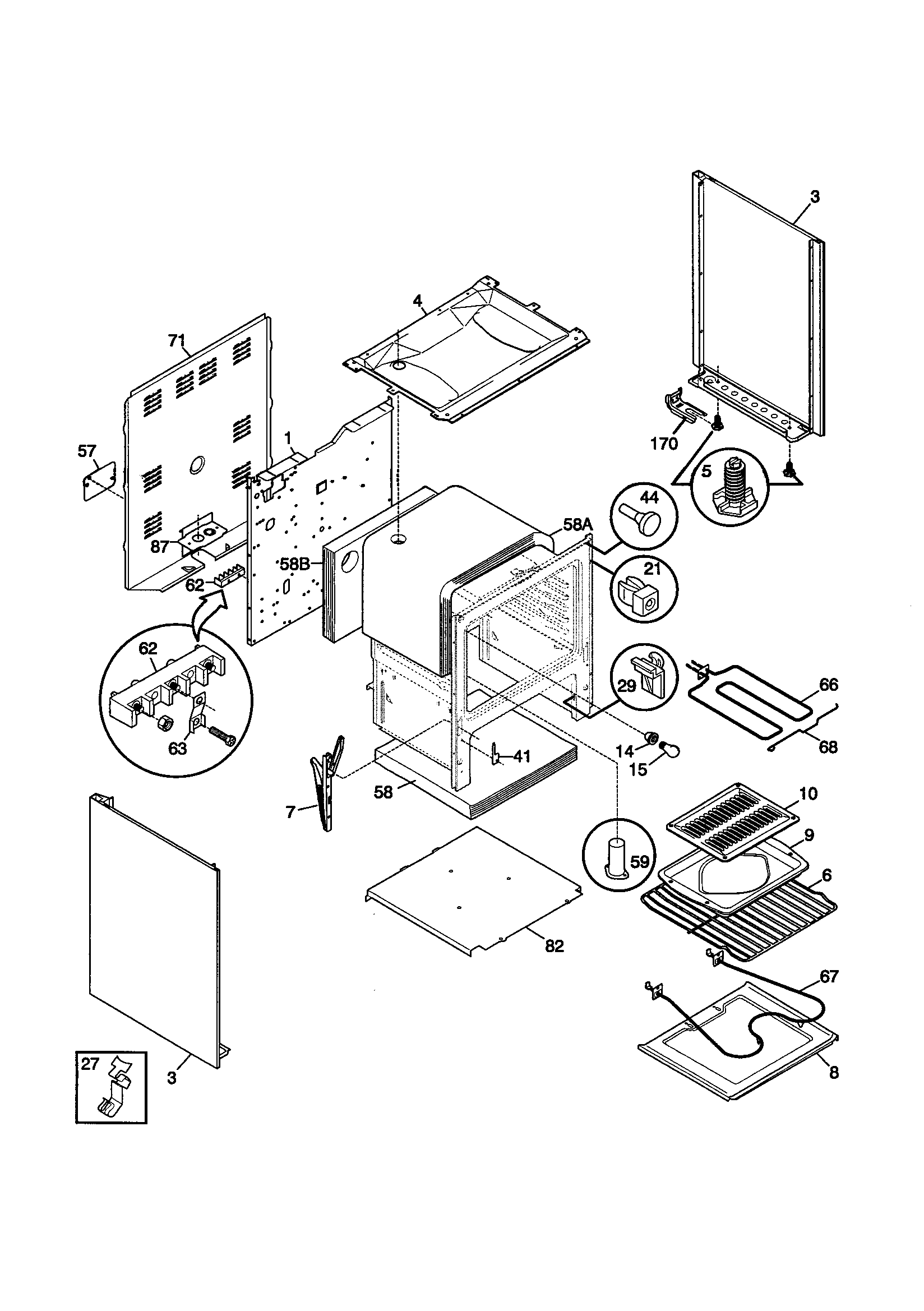 Kenmore 7909115892 body diagram