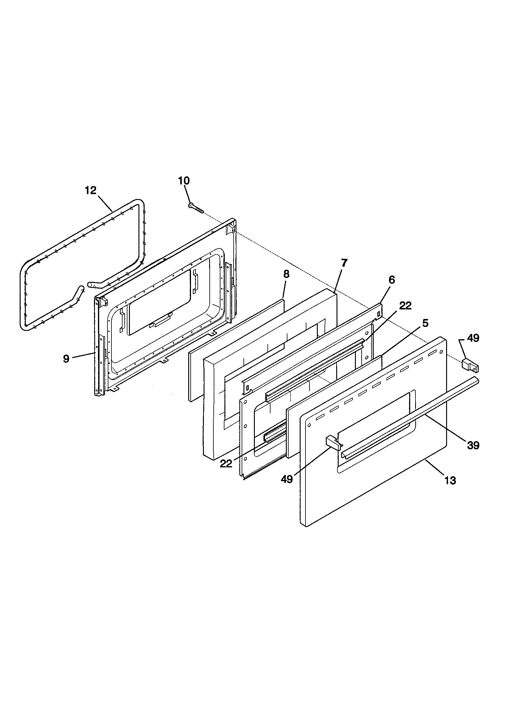Kenmore 7909115892 door diagram