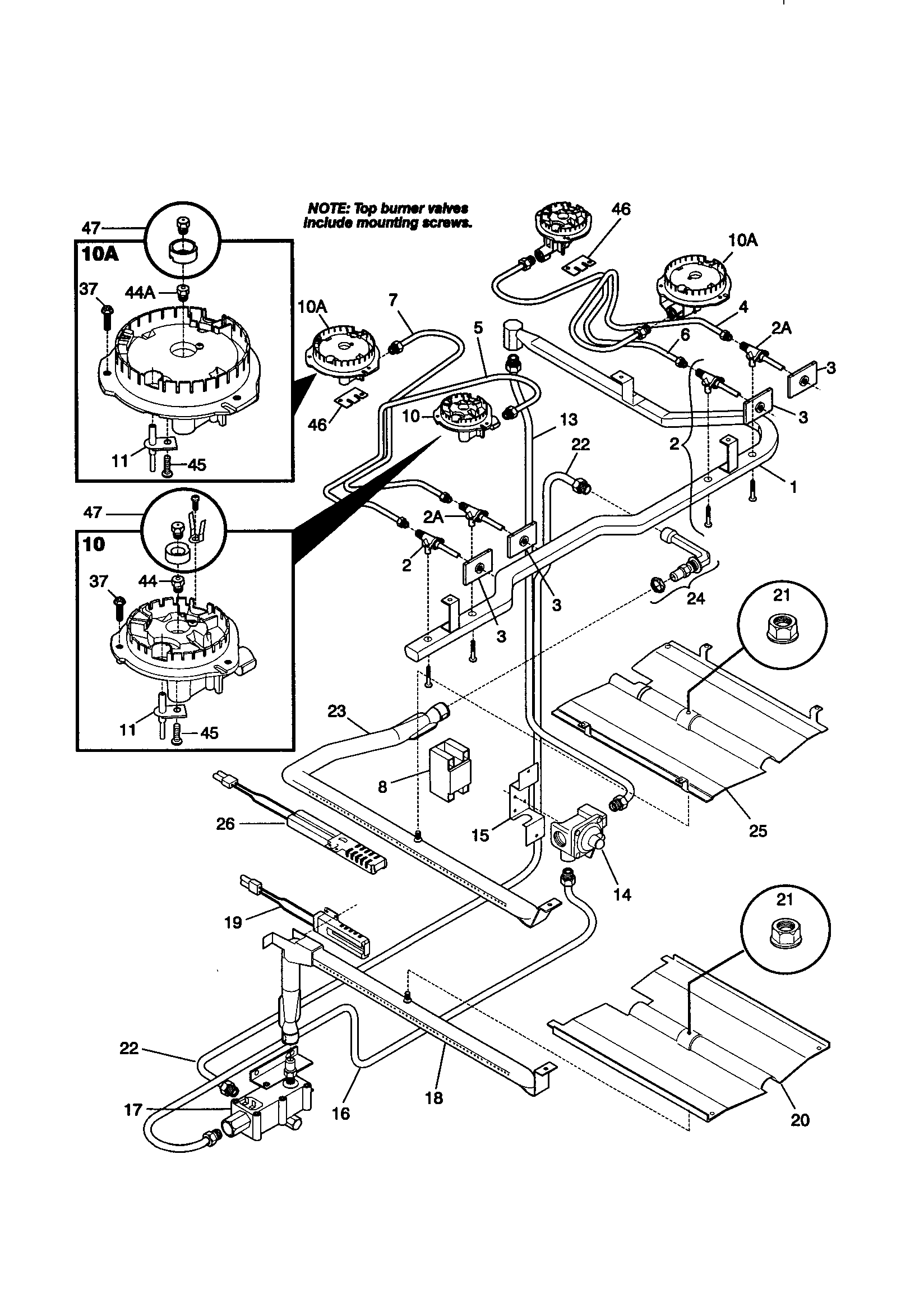 Kenmore 79075731892 burner diagram