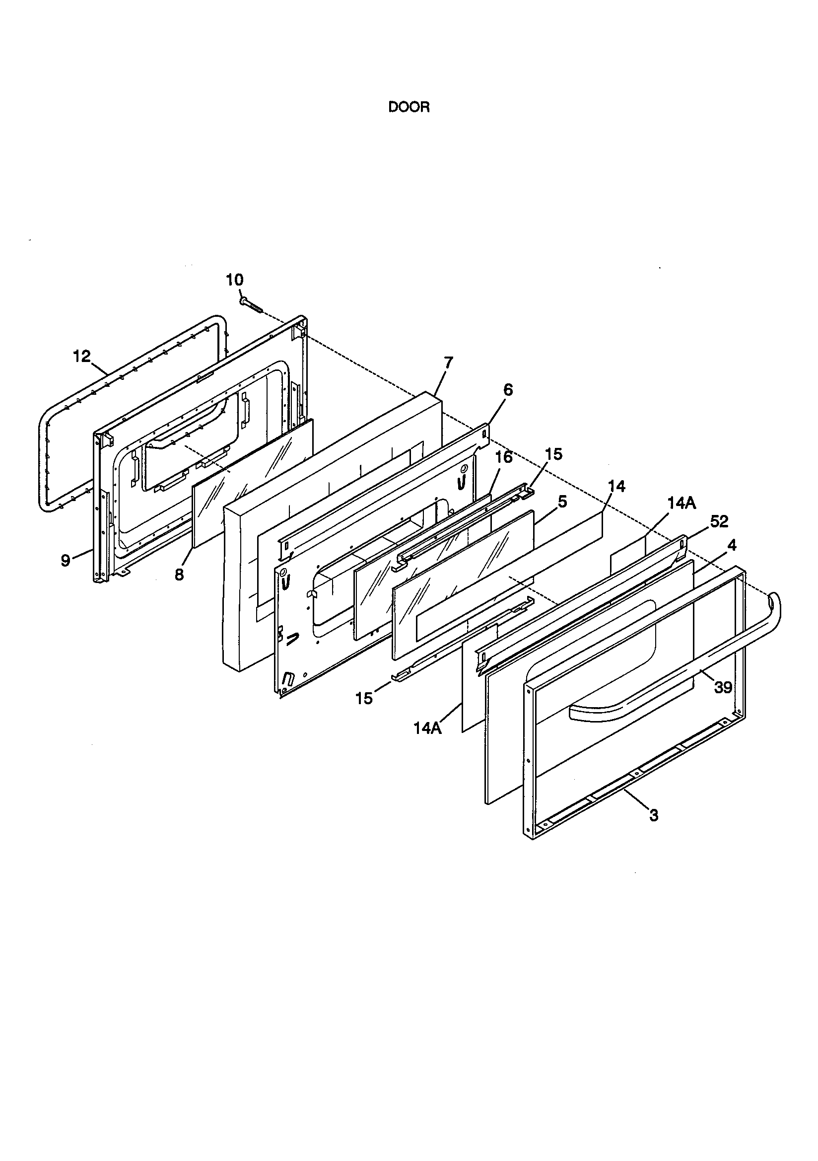 Kenmore 79095731892 door diagram