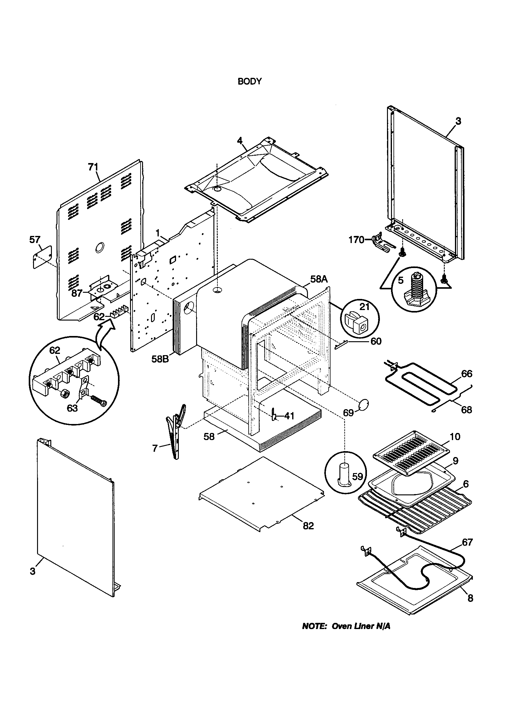 Kenmore 79060071793 body diagram