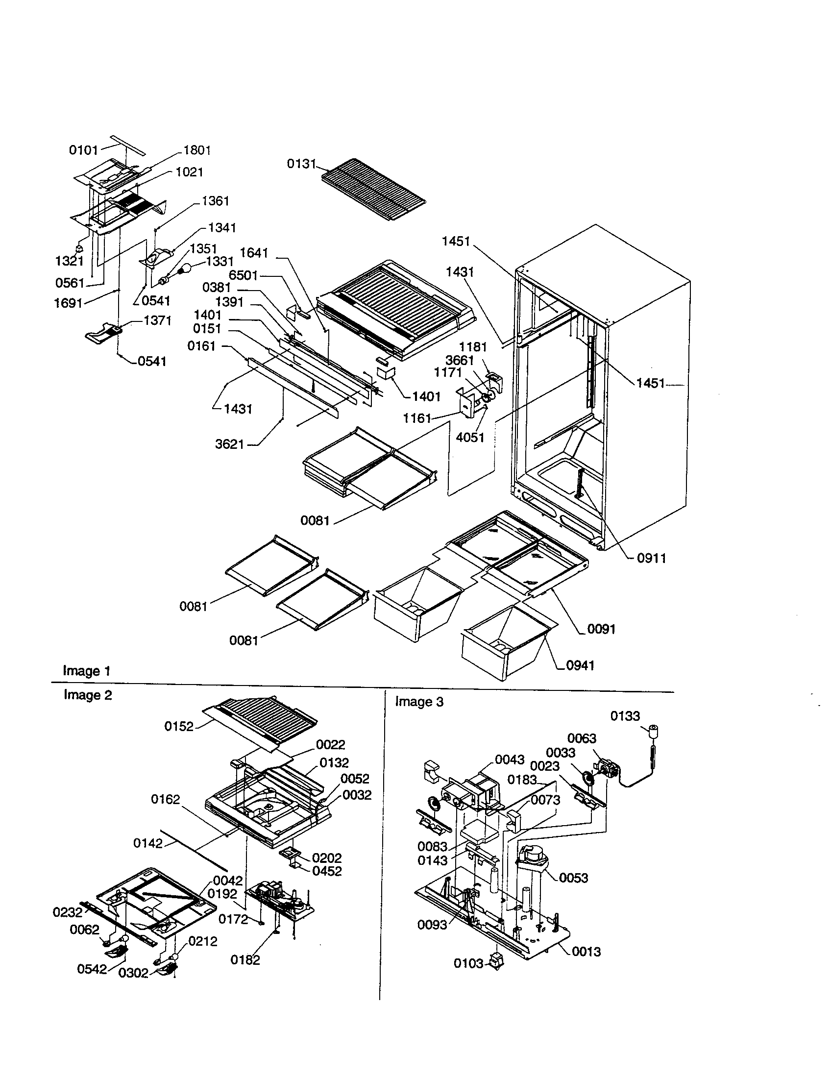 Amana TX21VE-P1301804WE interior cabinet/drain block assembly diagram