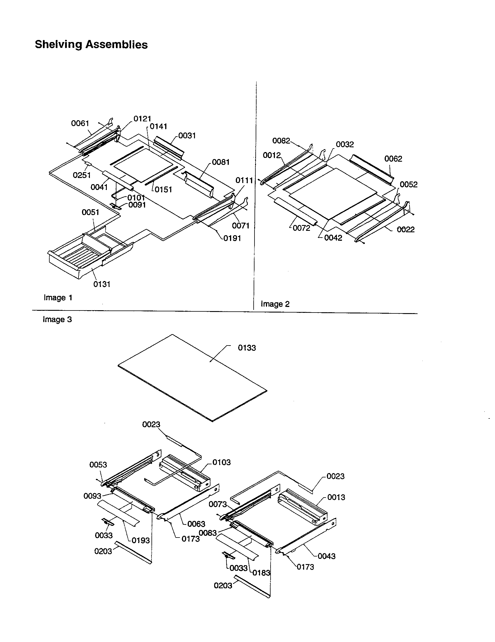 Amana TX21VE-P1301804WE shelving assemblies diagram