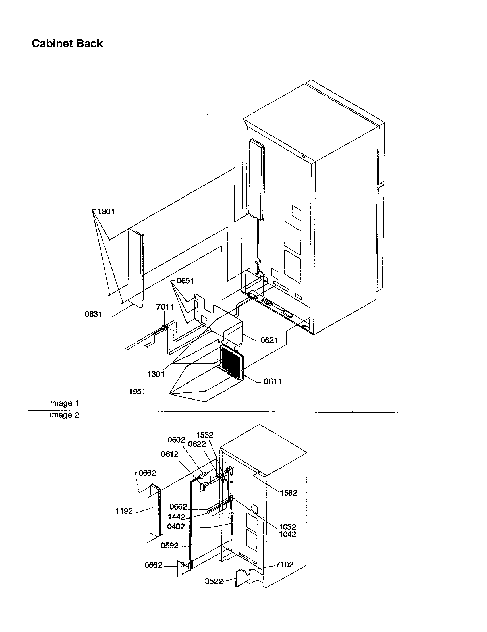 Amana TX21VE-P1301804WE cabinet back diagram