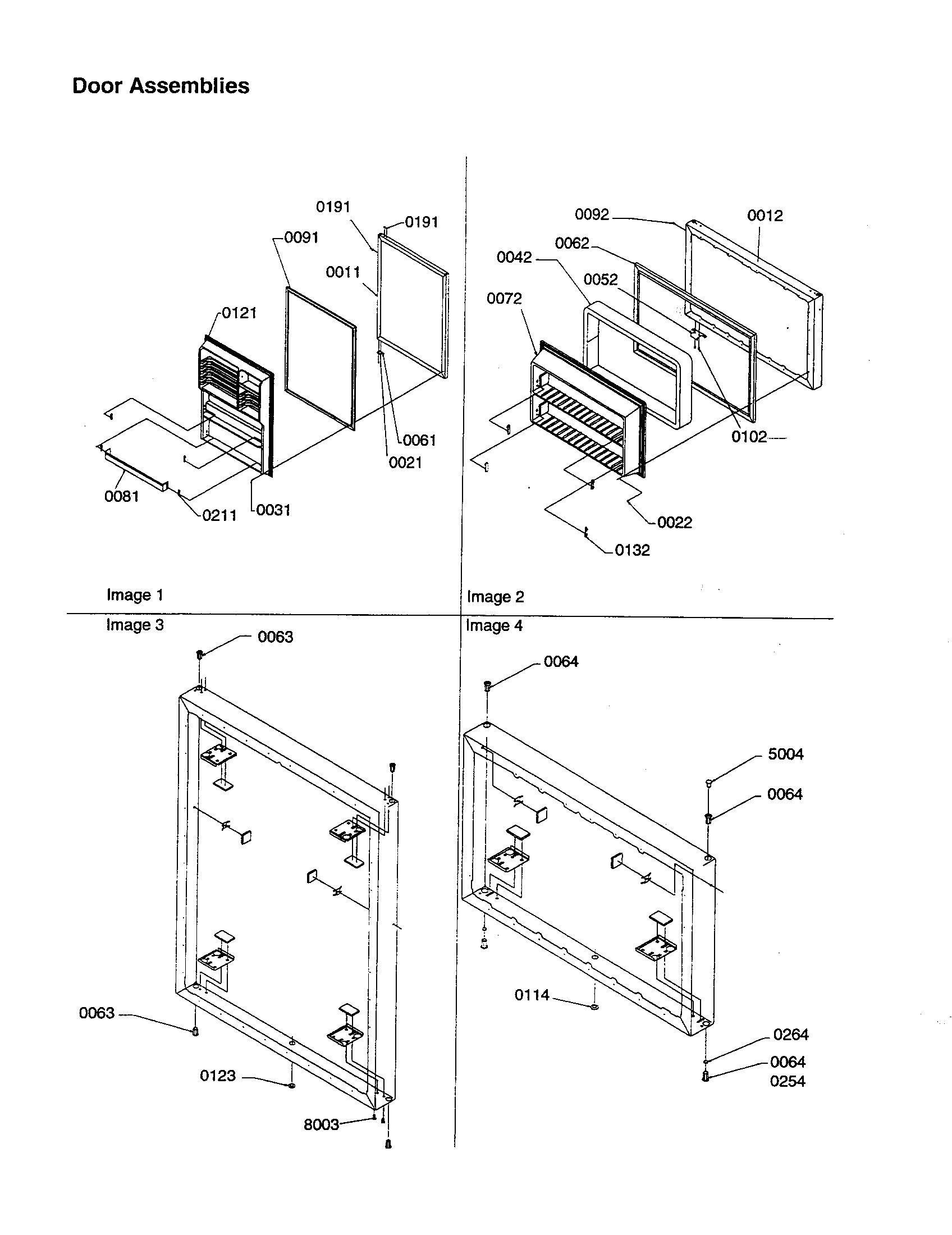 Amana TX21VE-P1301804WE door assemblies diagram