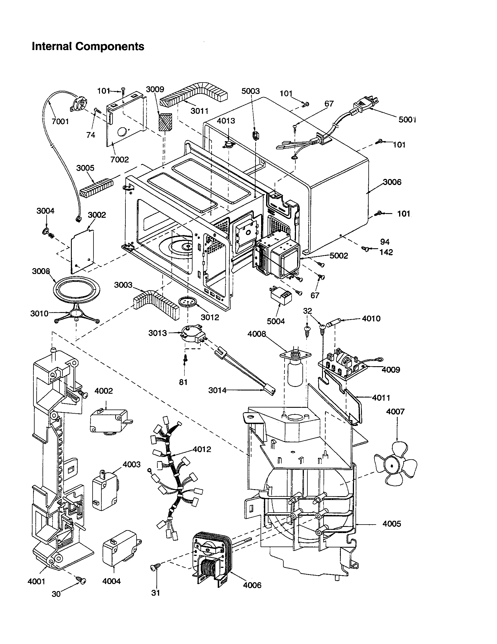 Amana F1320W-P1319606M internal components diagram
