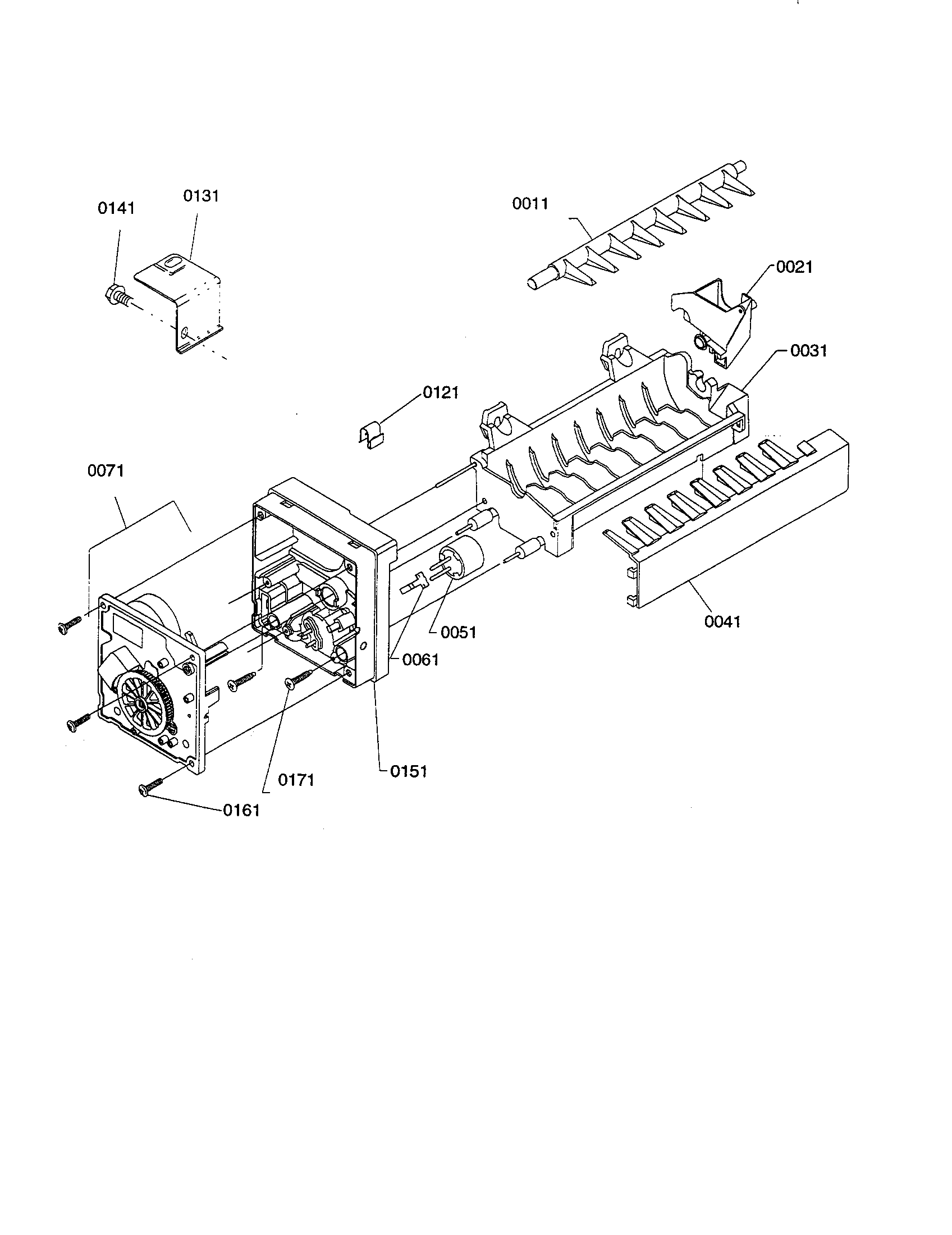 Amana SRI21VE-P1315601WE ice maker parts diagram