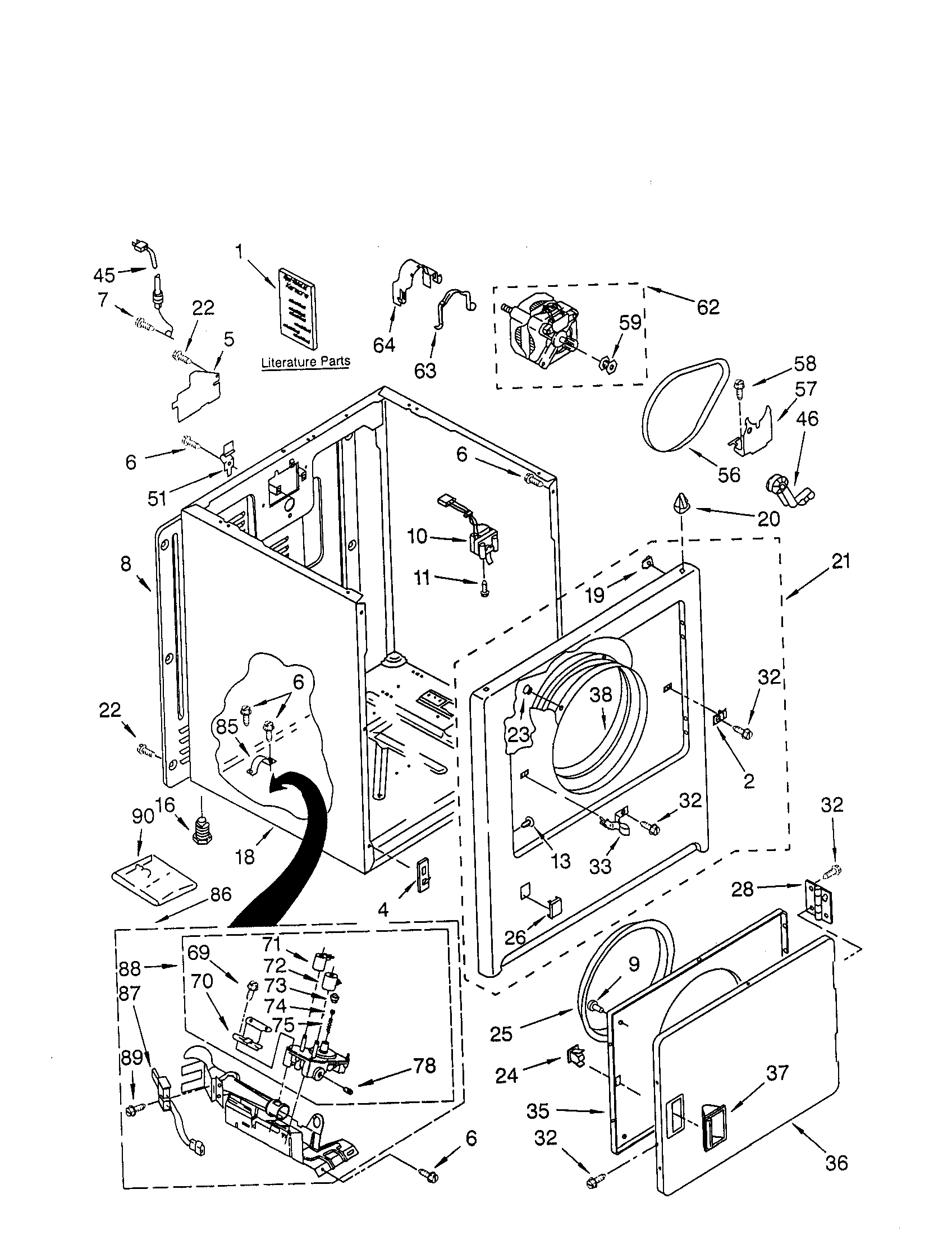 Kenmore 11078202795 cabinet diagram