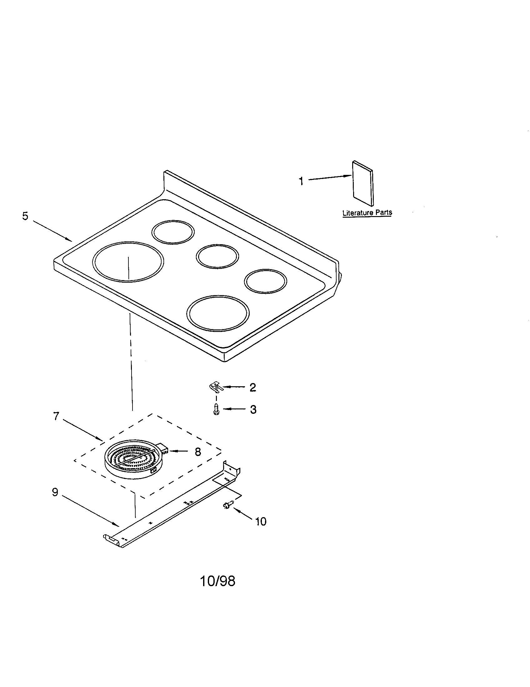 Kenmore 66595776890 cooktop diagram