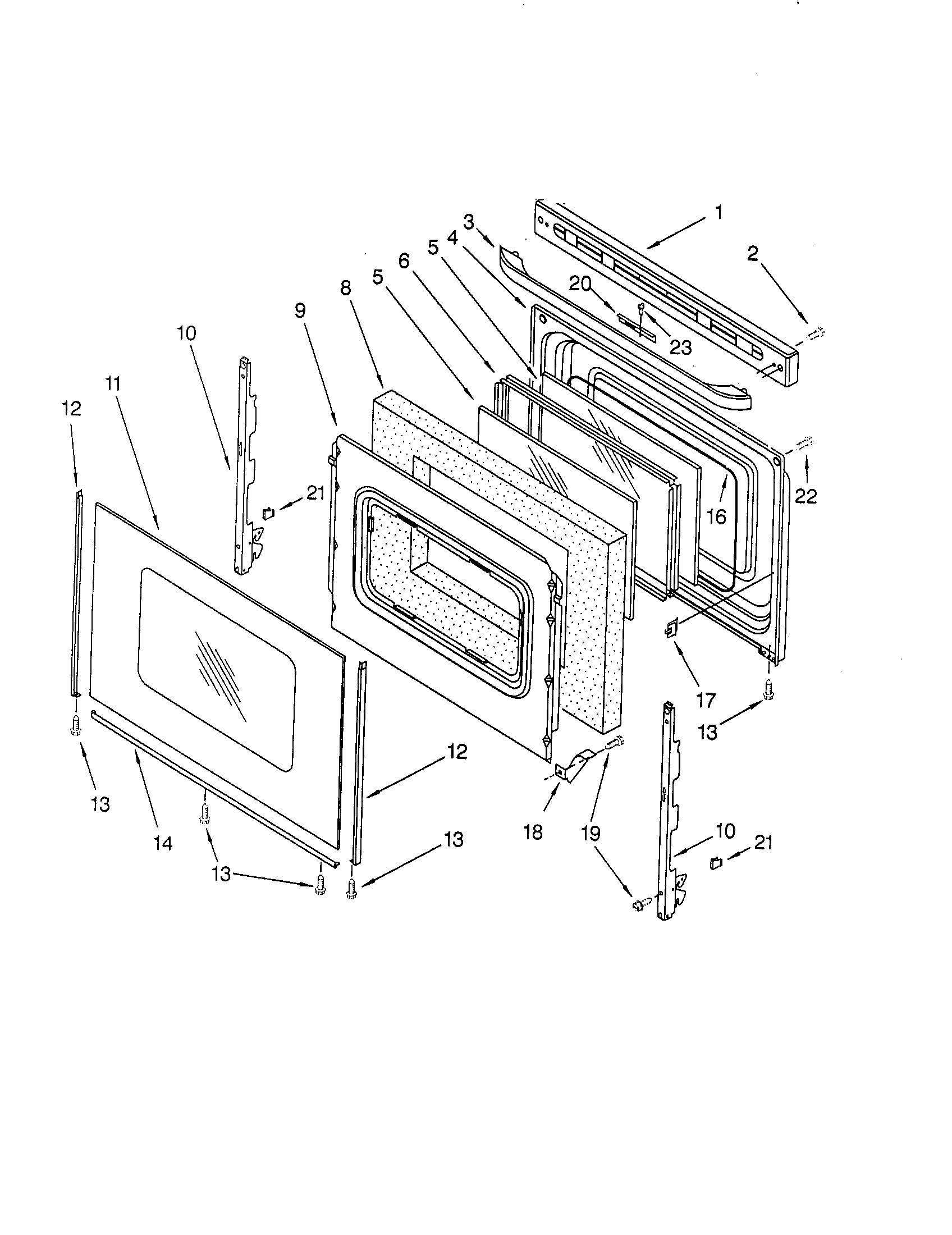 Kenmore 66595776890 door diagram