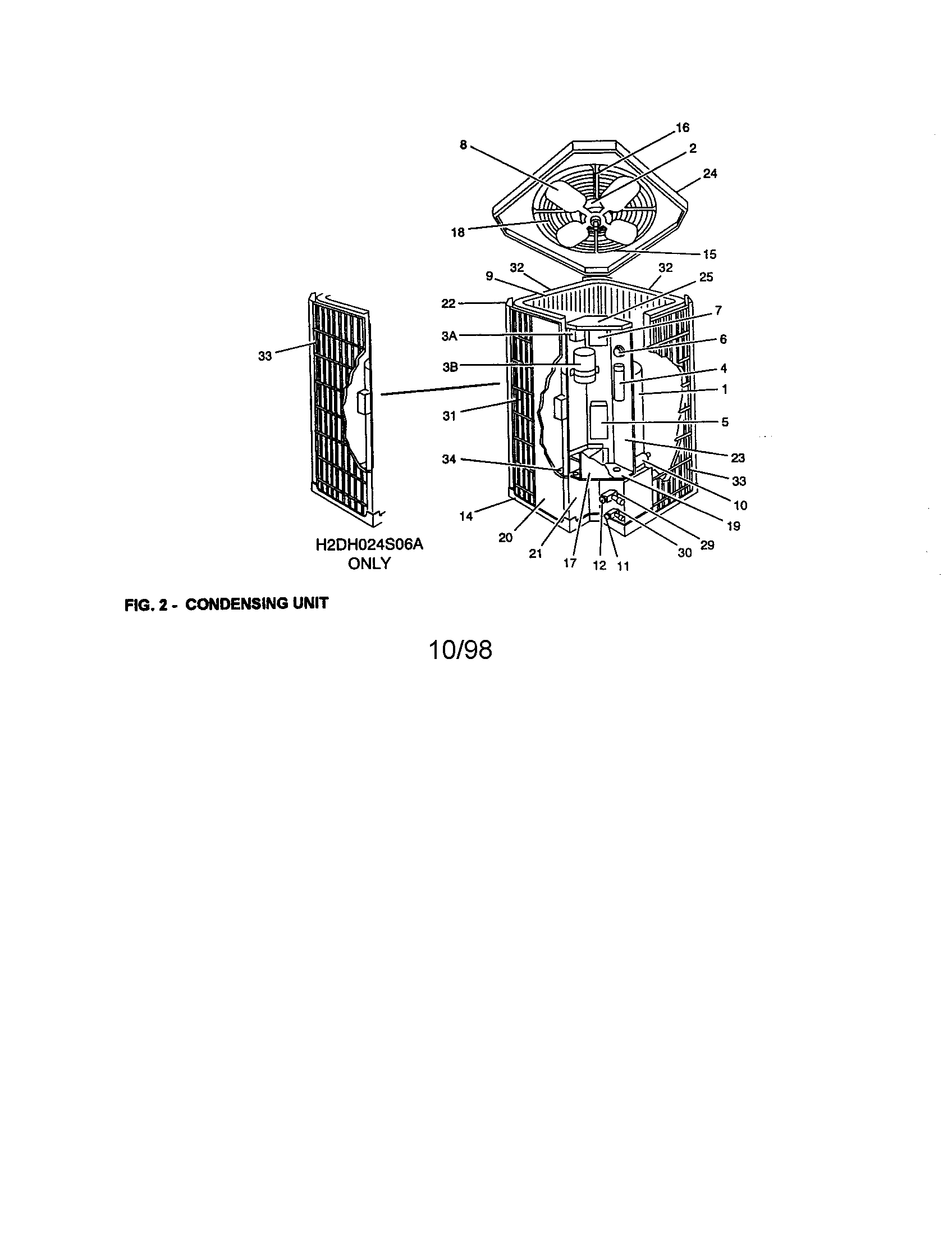 York H2DH060S06B condensing unit diagram