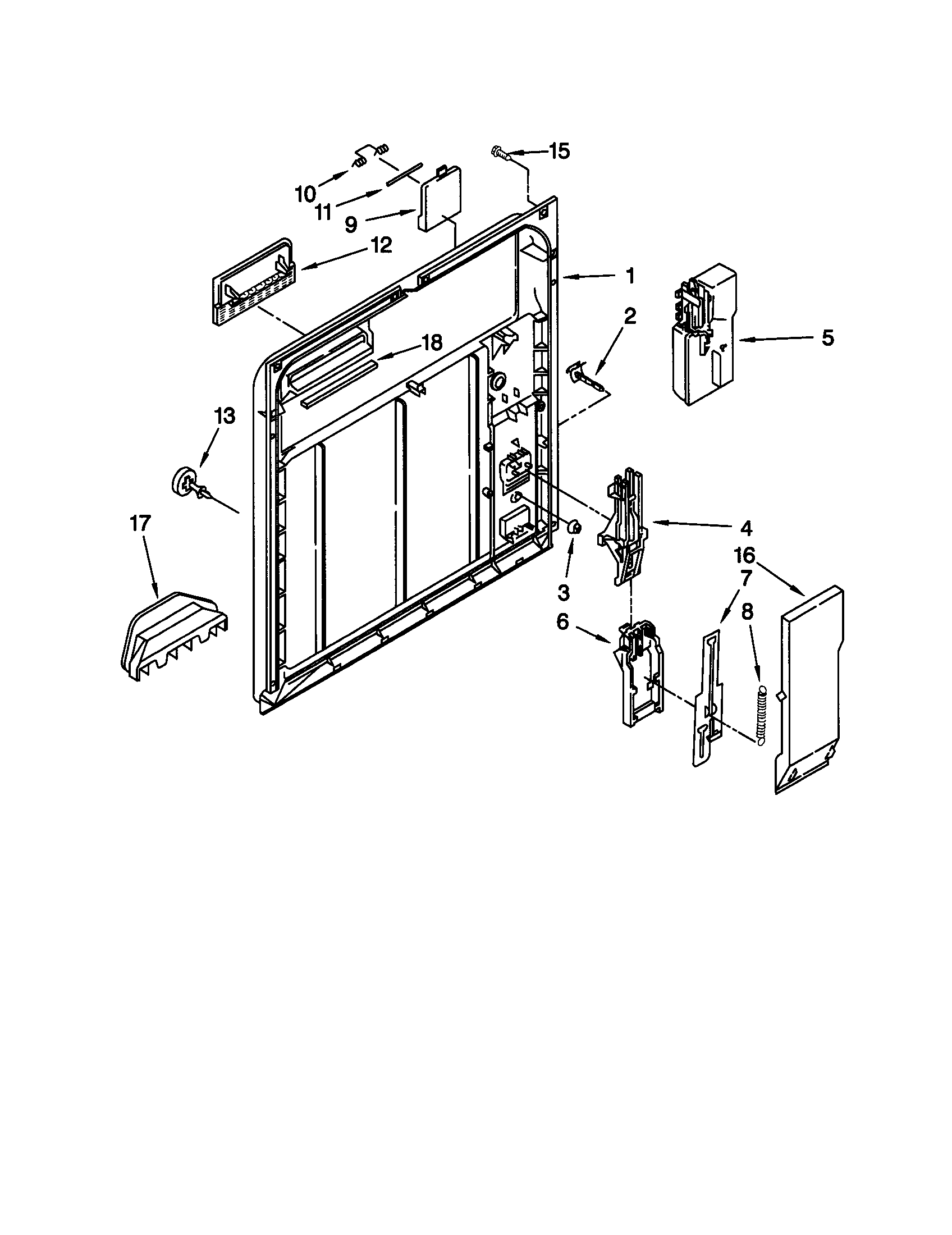 Kenmore 66517685791 inner door diagram