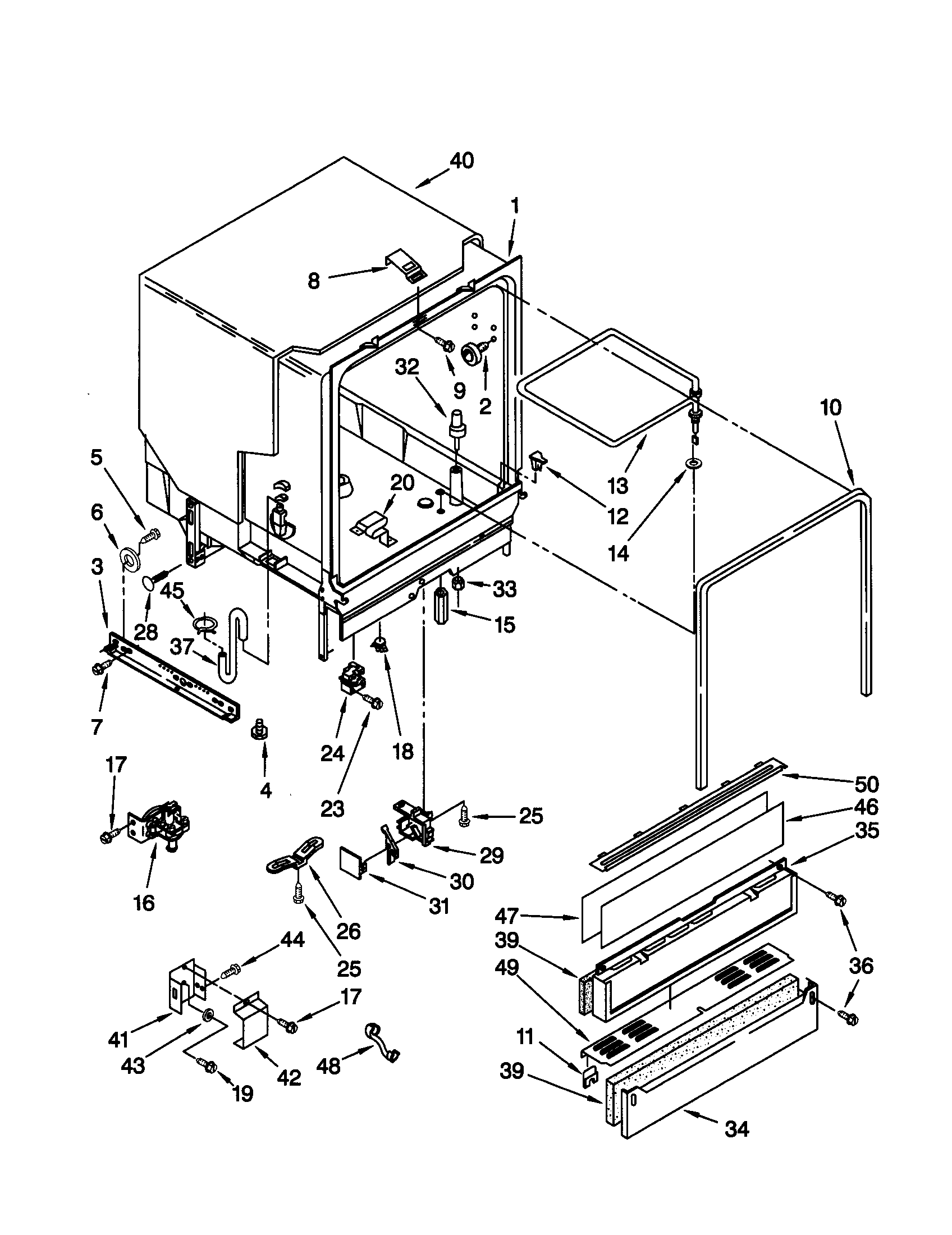 Kenmore 66517685791 tub assembly diagram