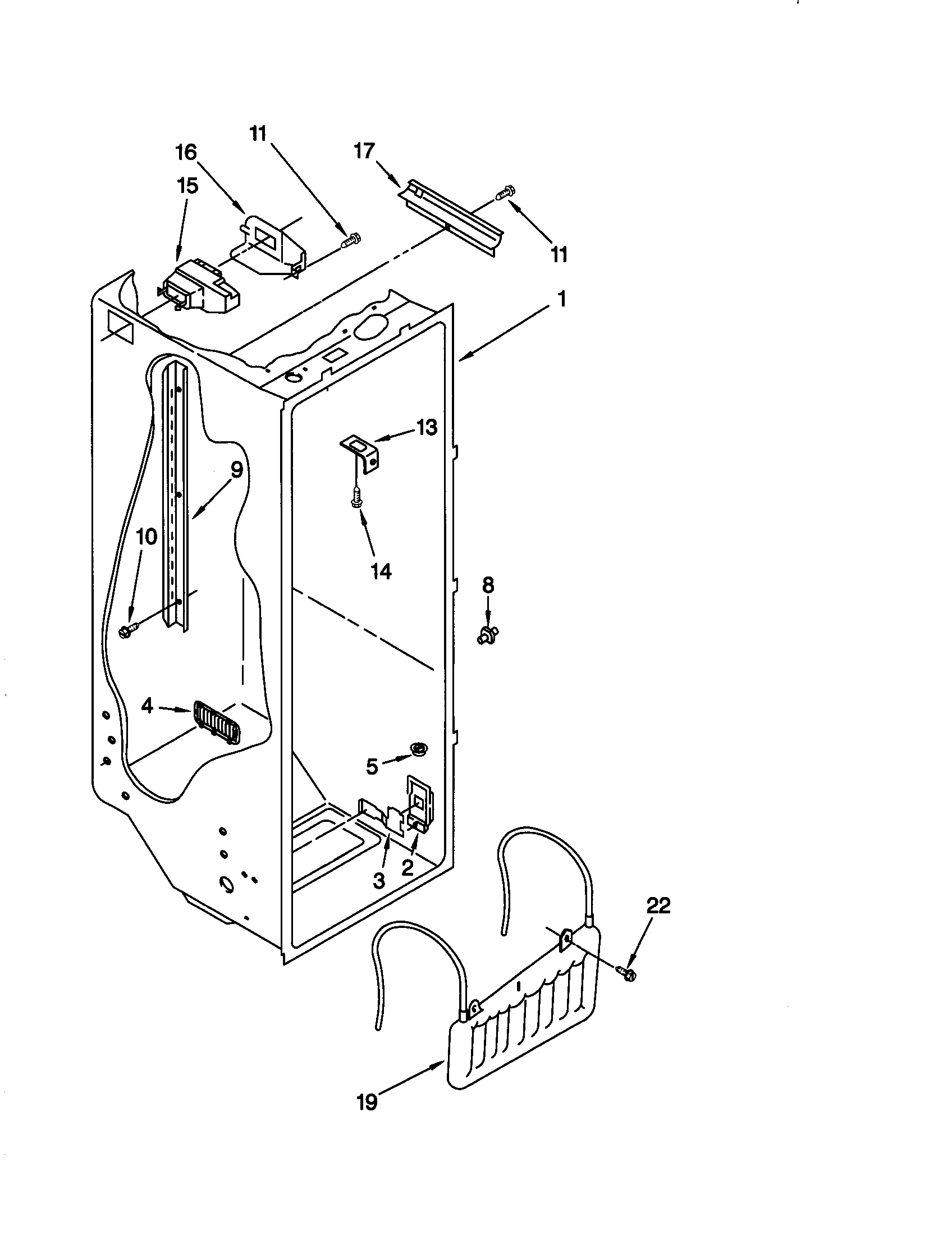 Kenmore 10657072791 refrigerator liner diagram