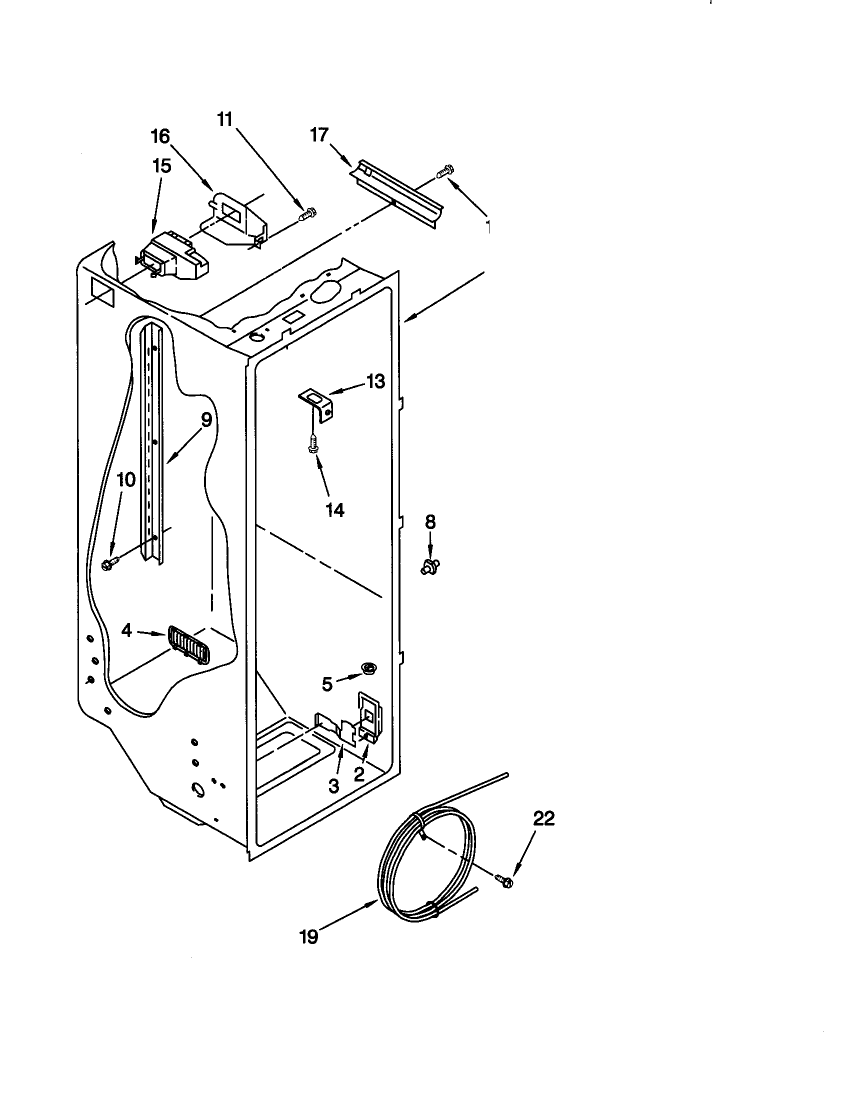 Kenmore 10659087890 refrigerator liner diagram