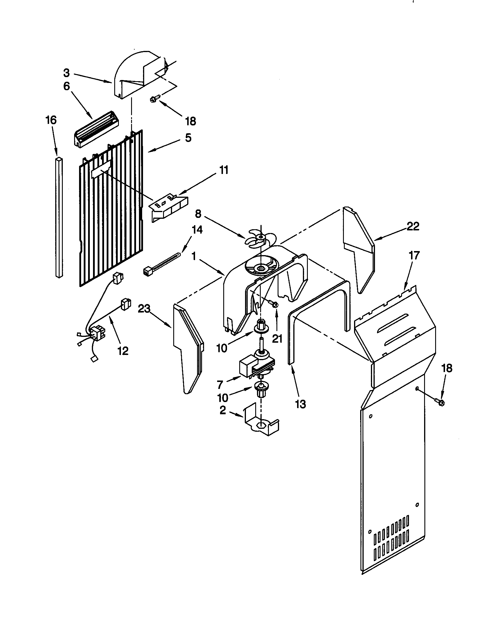 Kenmore 10659087890 air flow diagram