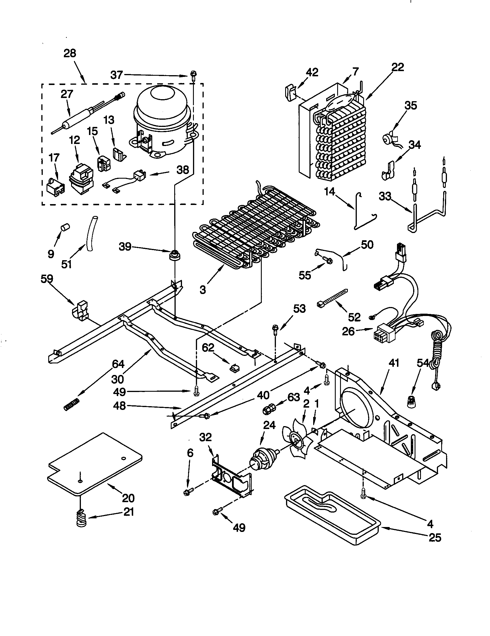 Kenmore 10659087890 unit diagram