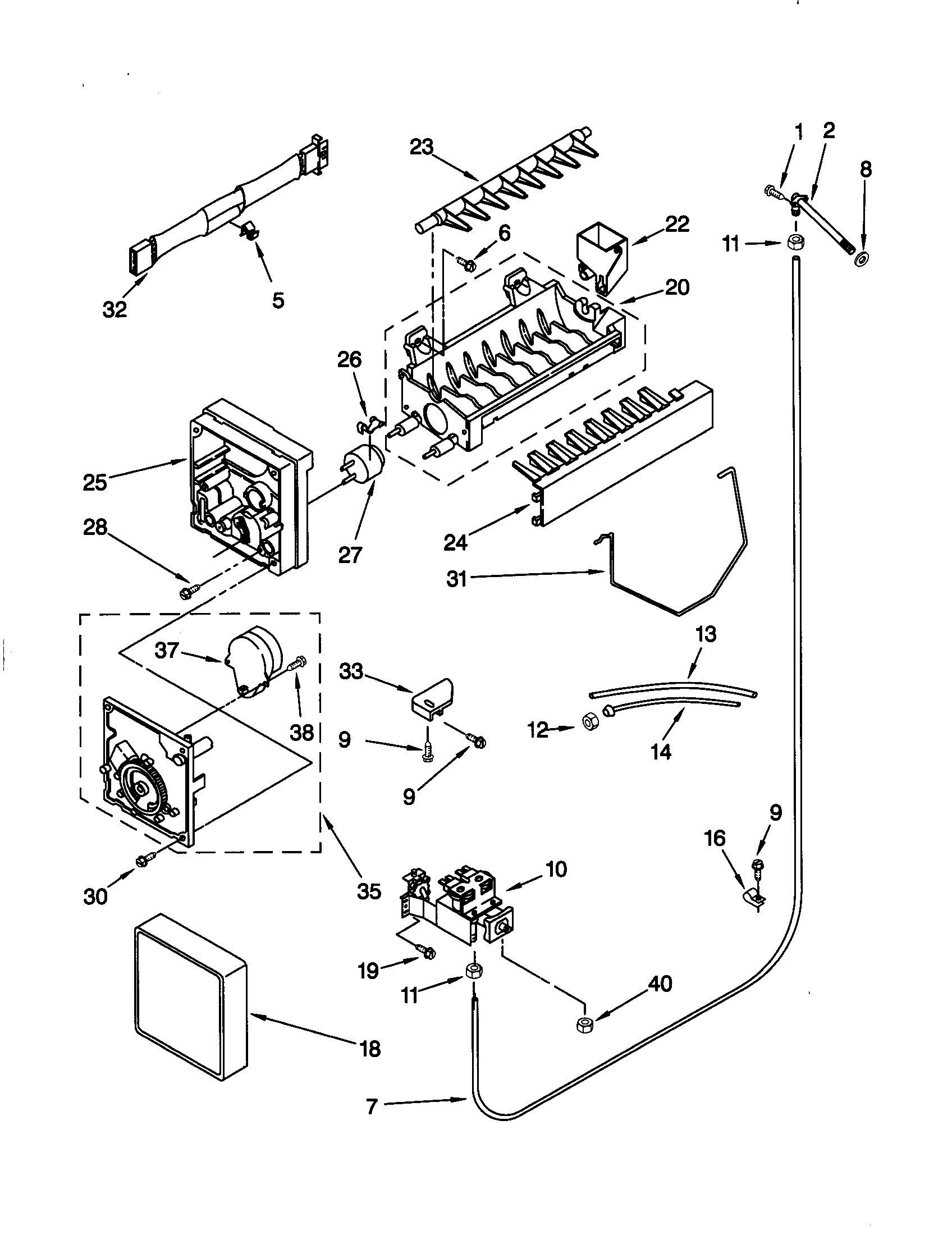 Kenmore 10659087890 icemaker diagram