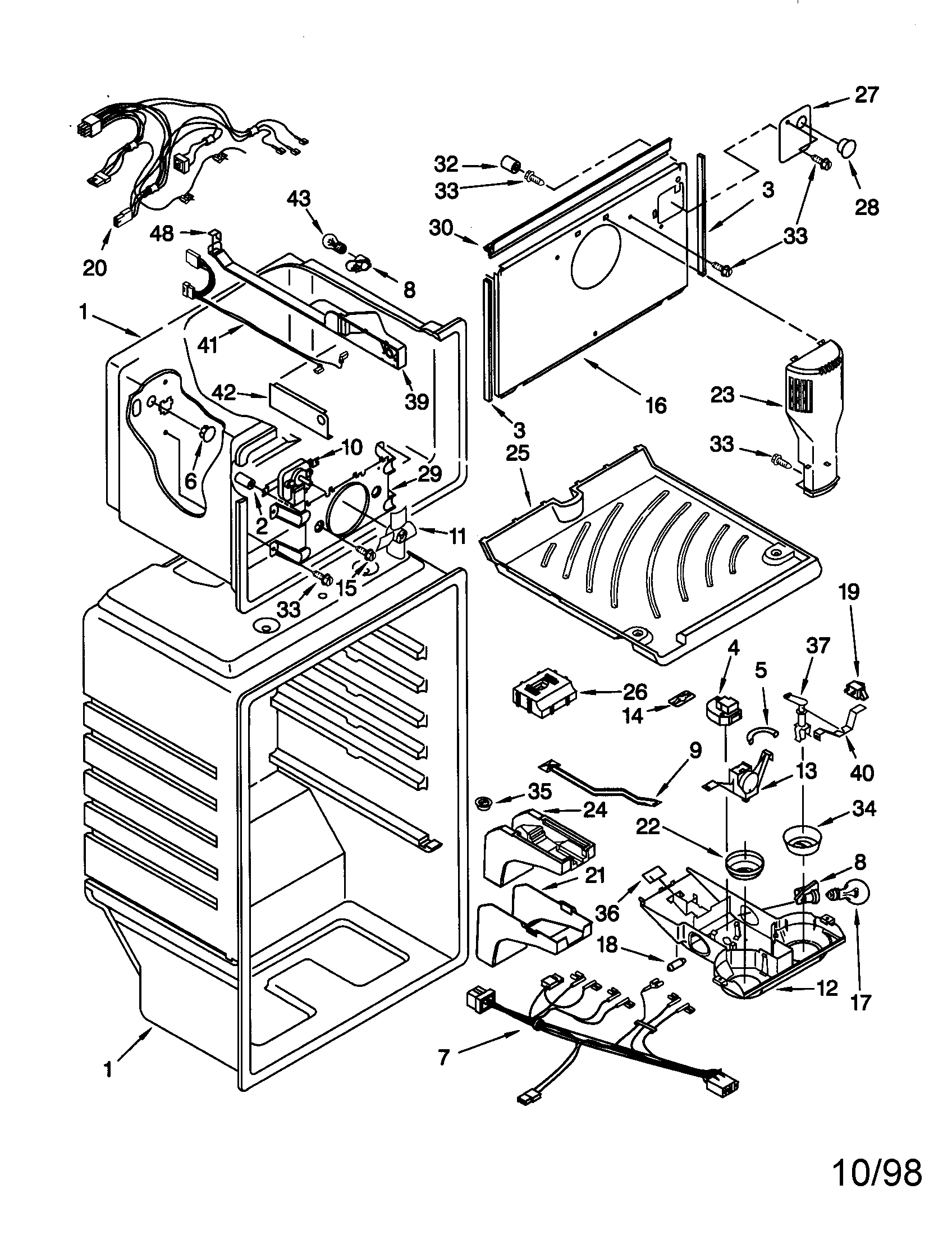 Kenmore 10678187891 liner diagram