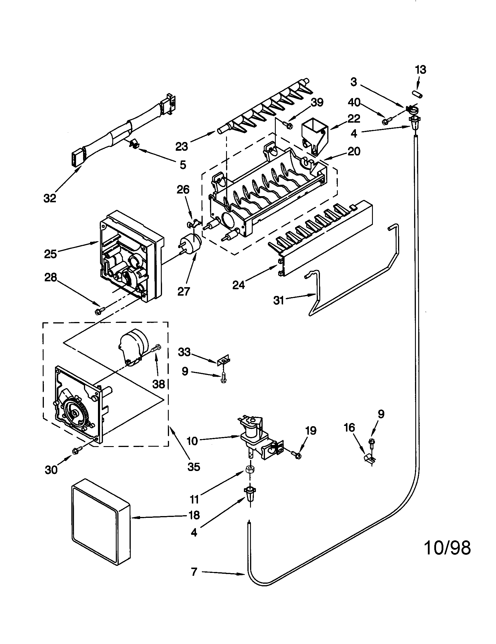 Kenmore 10678187891 icemaker diagram