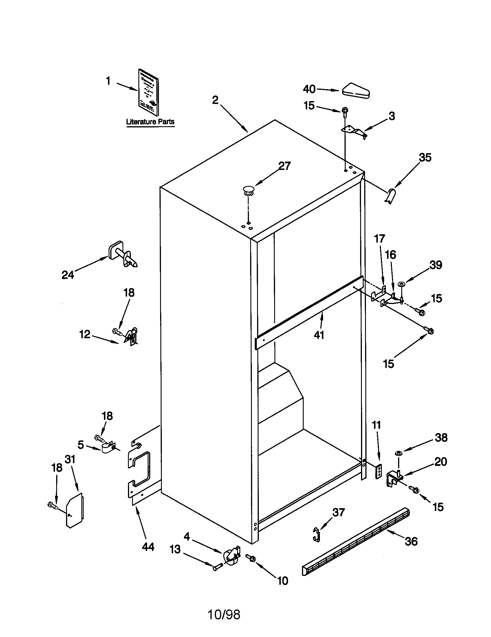 Kenmore 10678902891 cabinet diagram