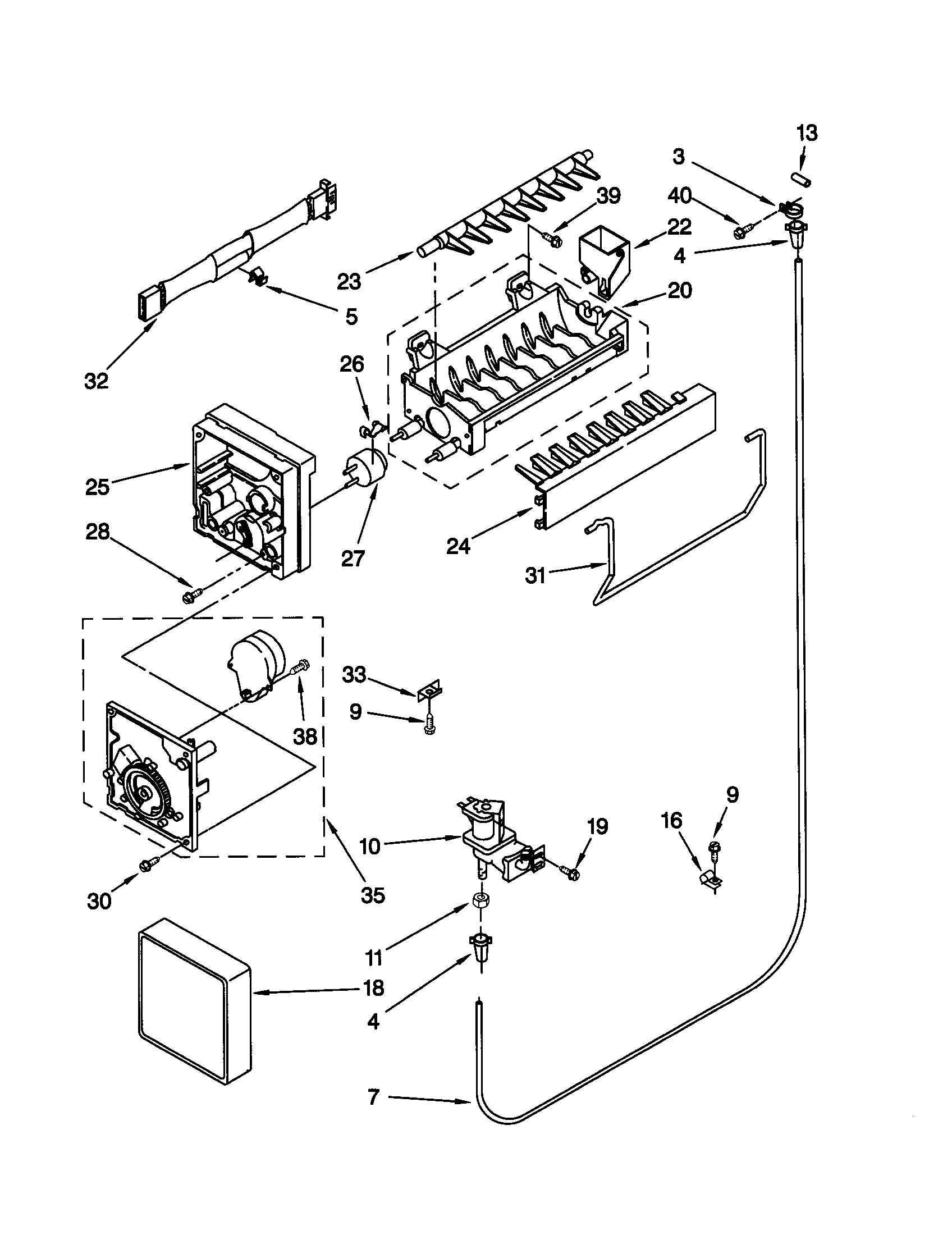 Kenmore 10678902891 icemaker diagram