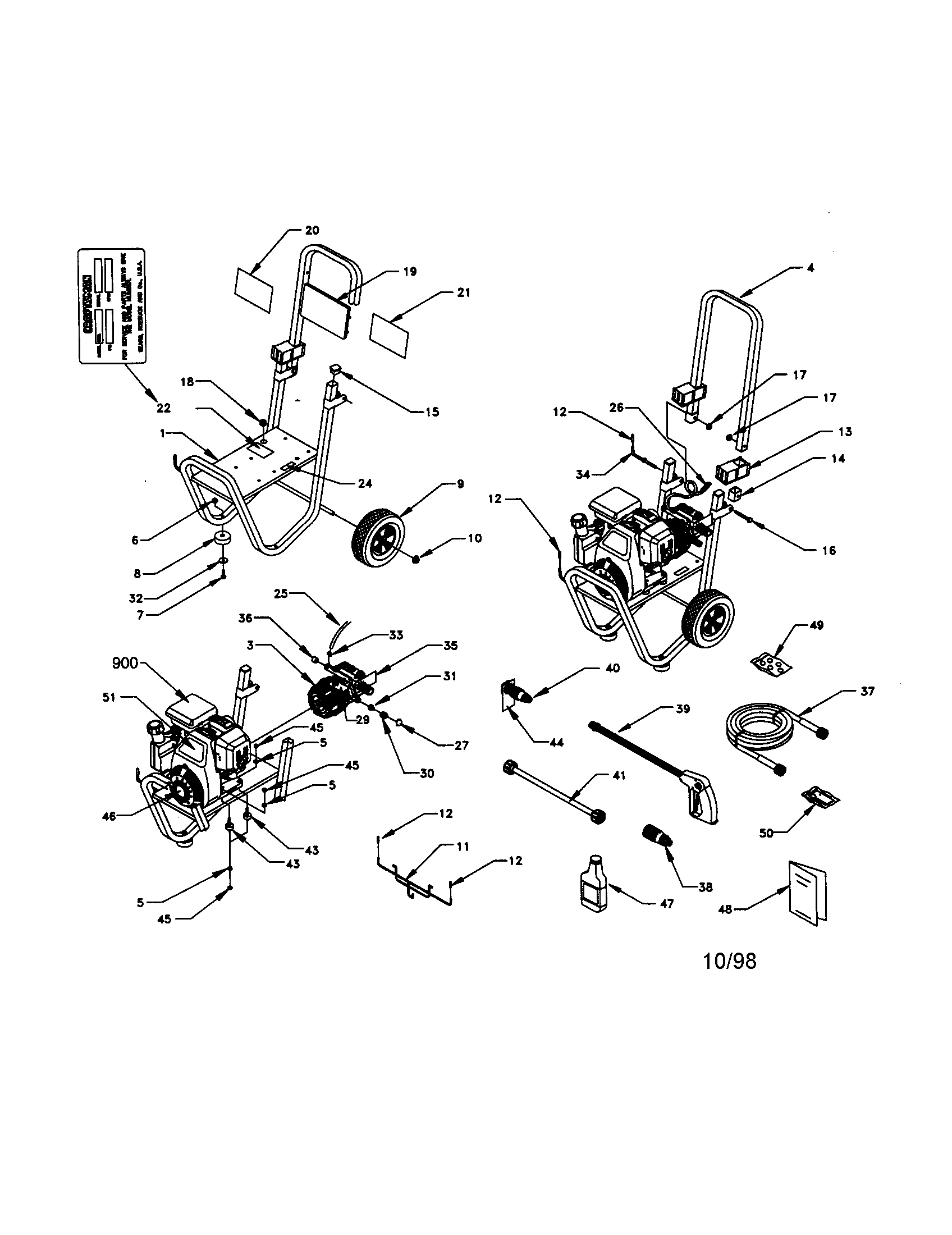 Craftsman 580762012 psi high pressure washer diagram