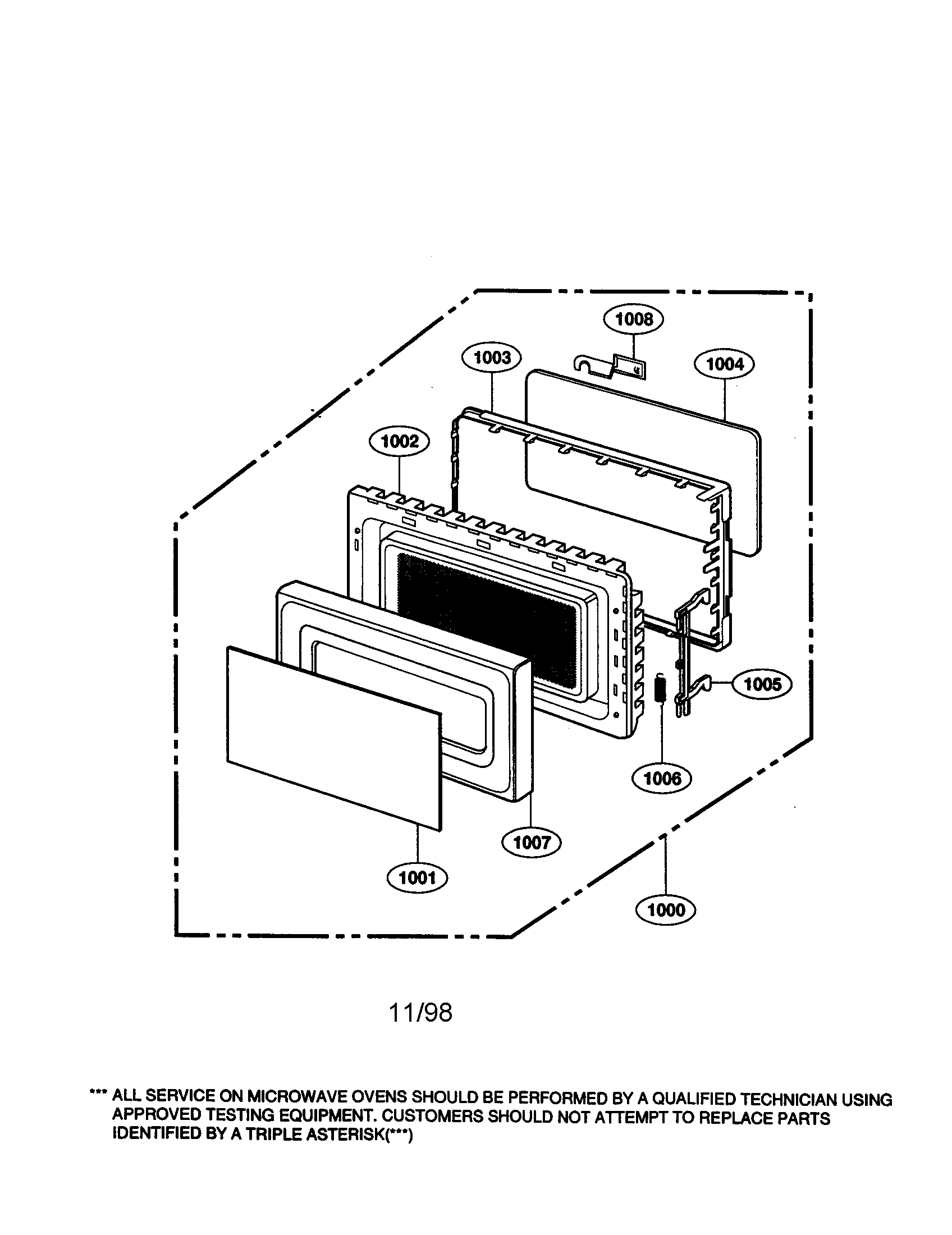 Kenmore 72169211890 door diagram