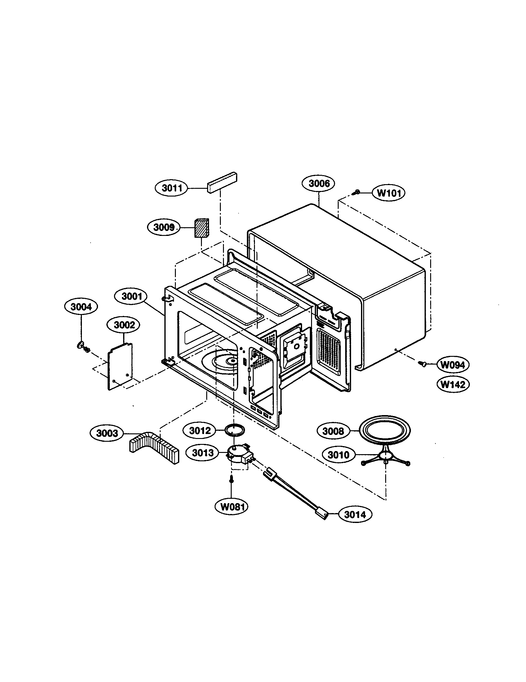 Kenmore 72169211890 oven cavity diagram