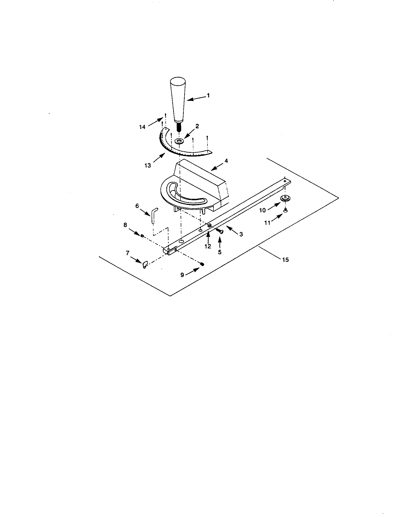 Craftsman 351226522 miter gauge diagram