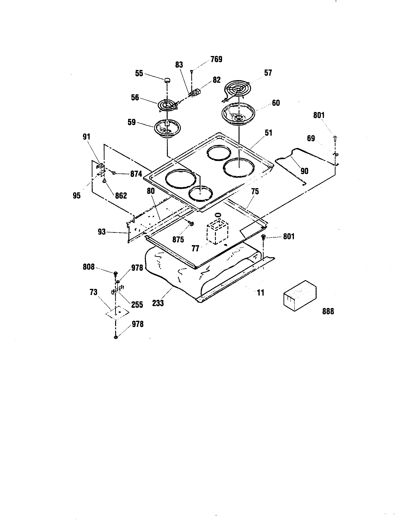 Kenmore 9114524194 maintop diagram