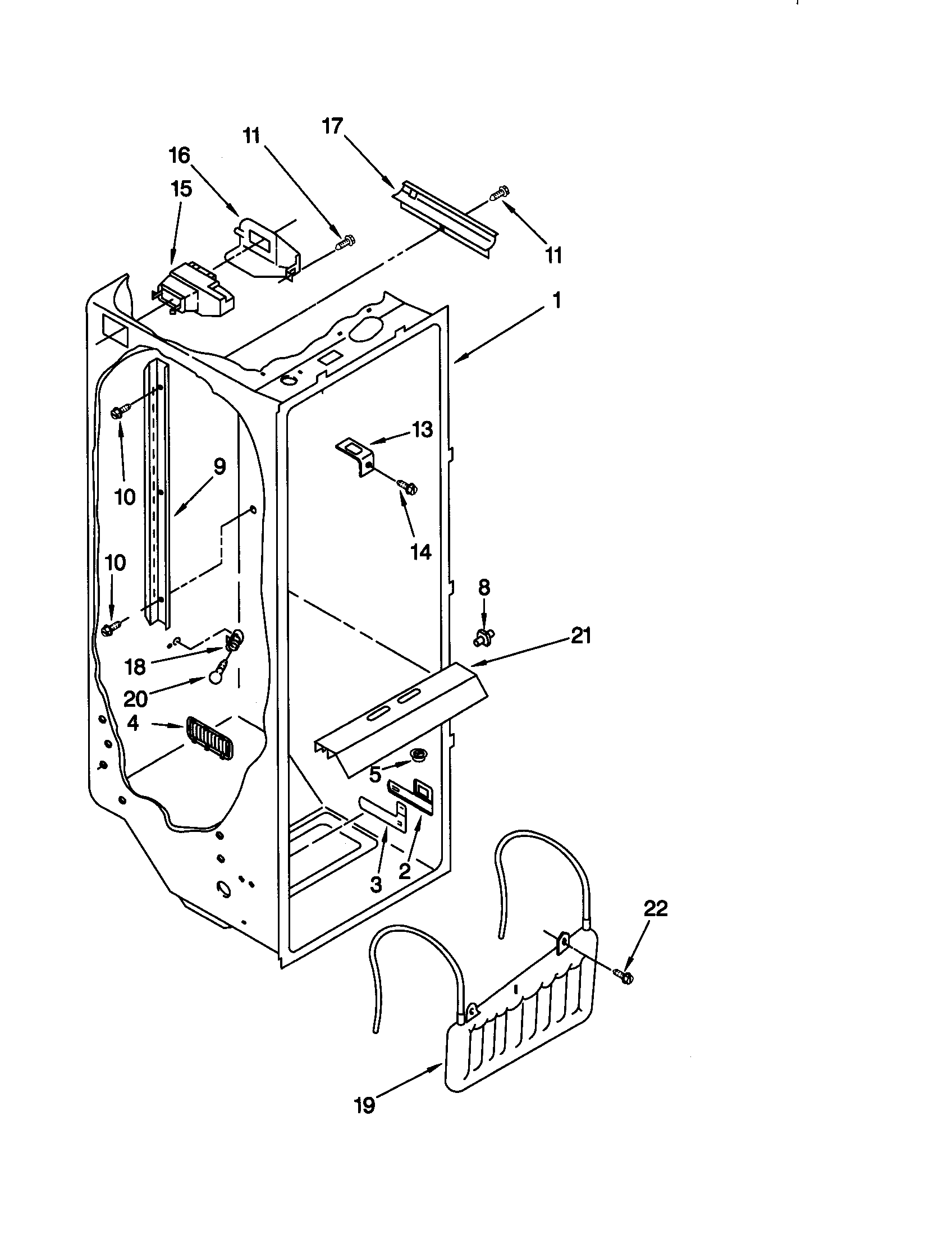 Kenmore 10659747990 refrigerator liner diagram