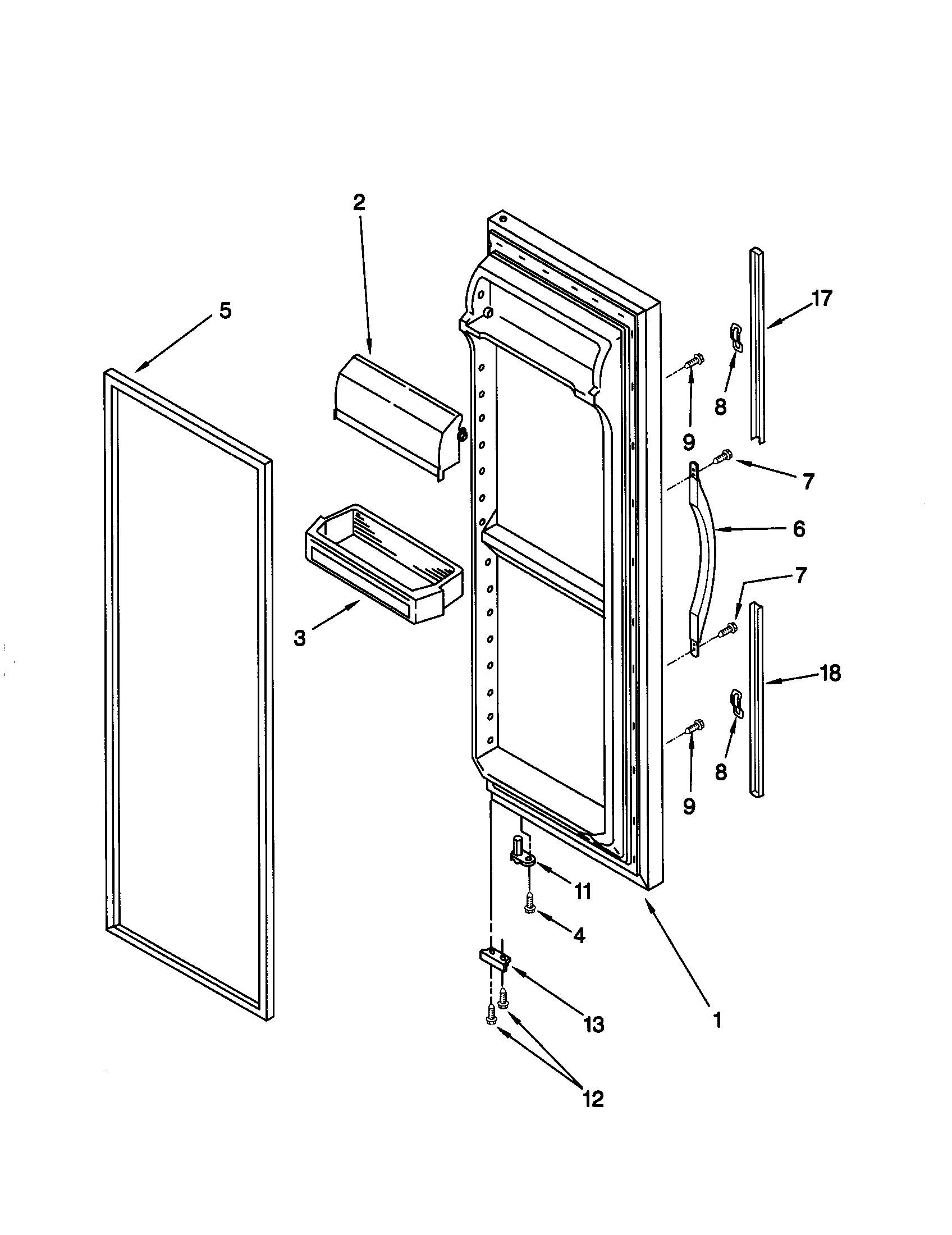 Kenmore 10659747990 refrigerator door diagram