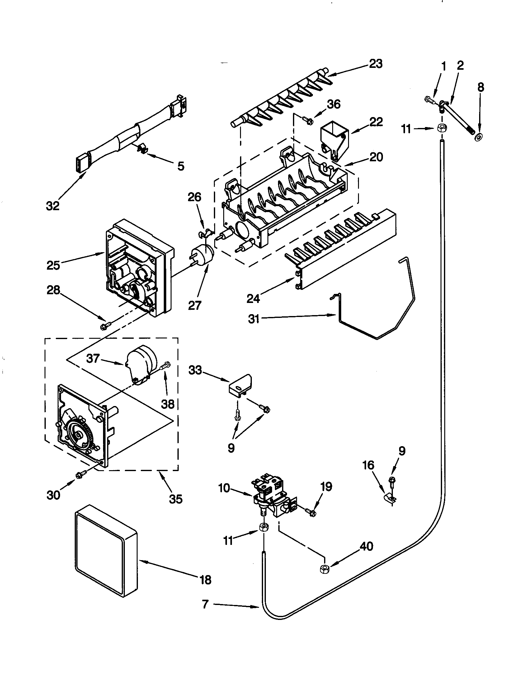 Kenmore 10659747990 icemaker diagram