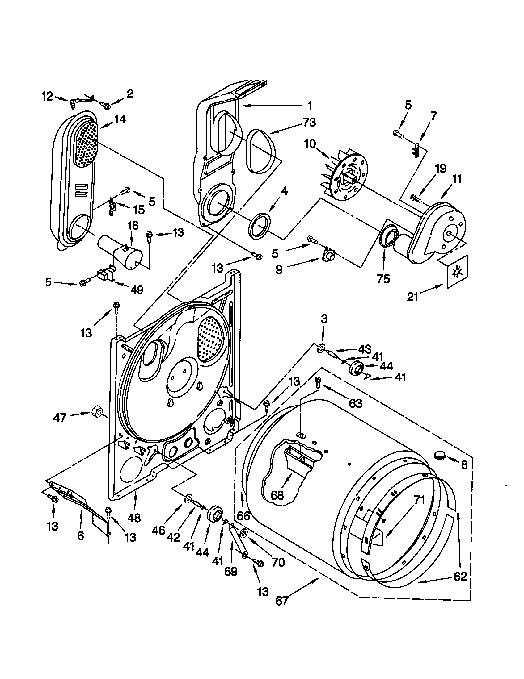 Whirlpool LGR5636EQ3 bulkhead diagram