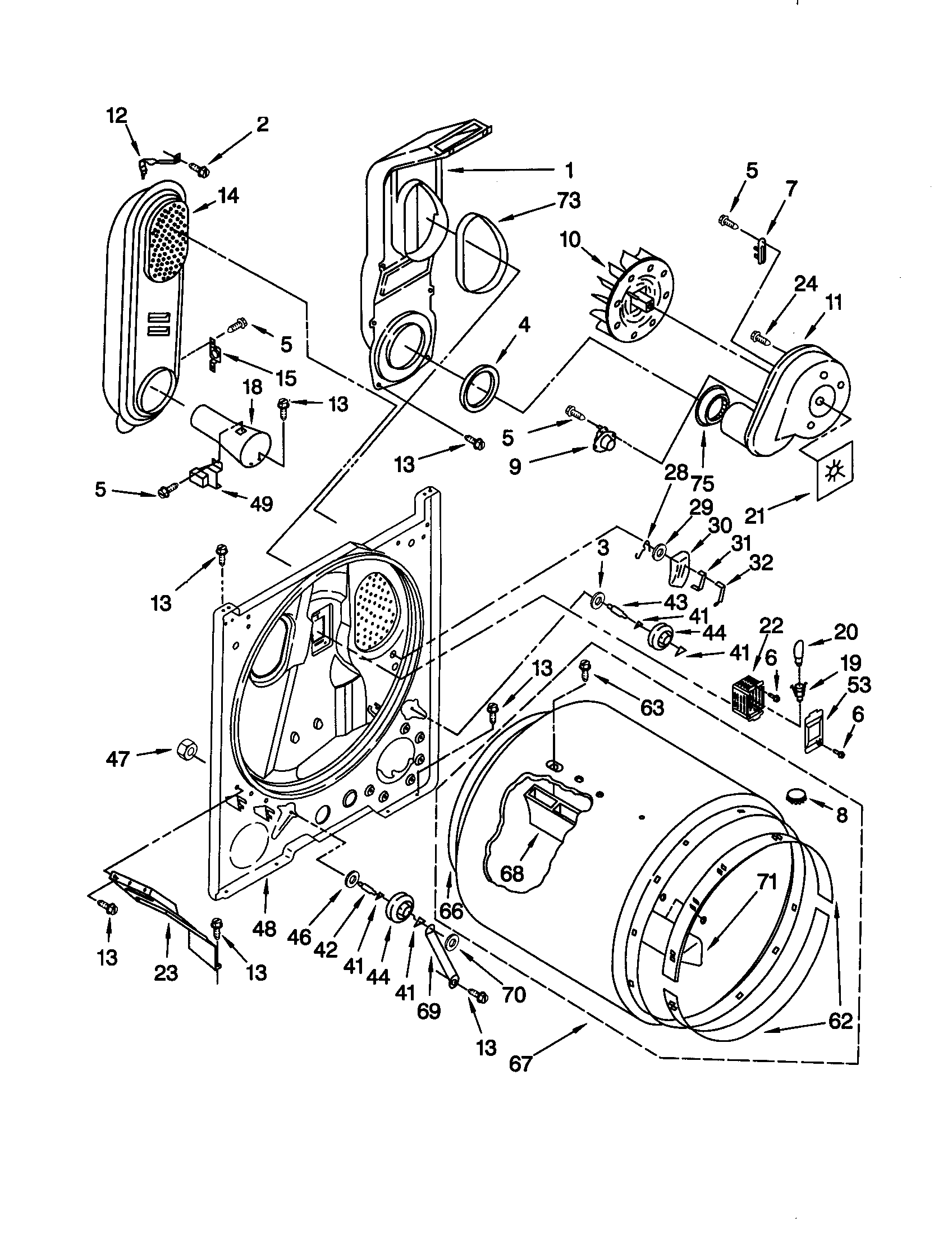 Whirlpool LGR8857EZ3 bulkhead diagram