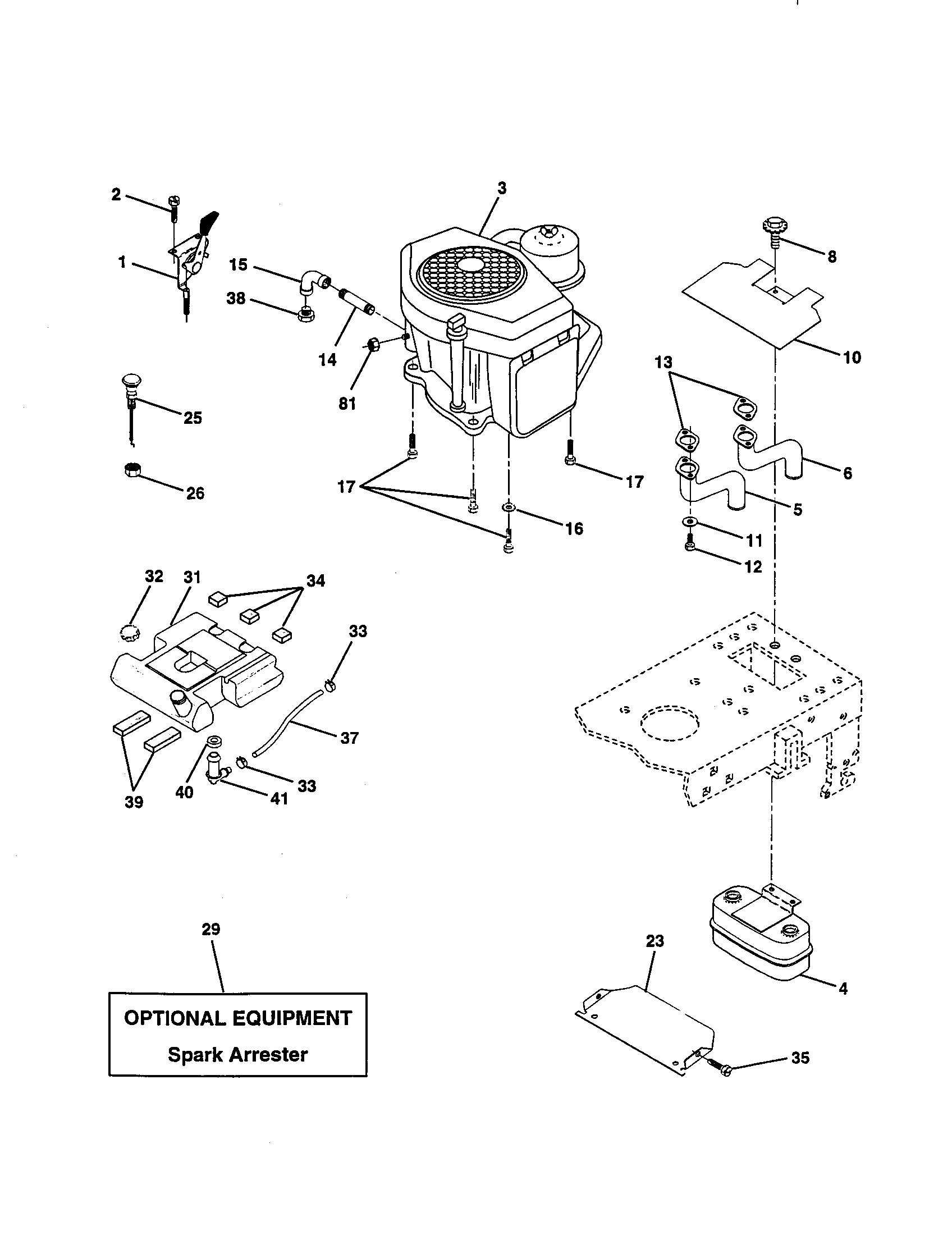Craftsman 917258695 engine diagram