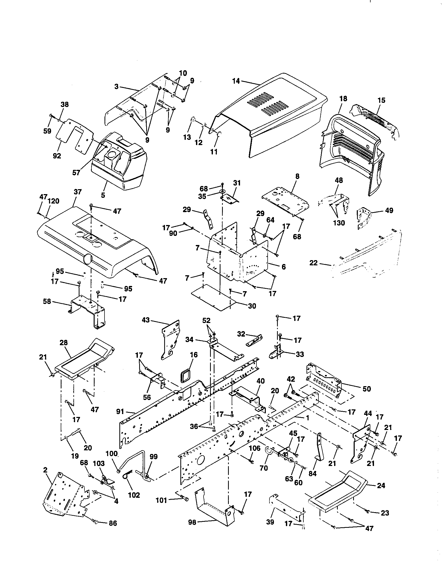 Craftsman 917258873 chassis and enclosures diagram