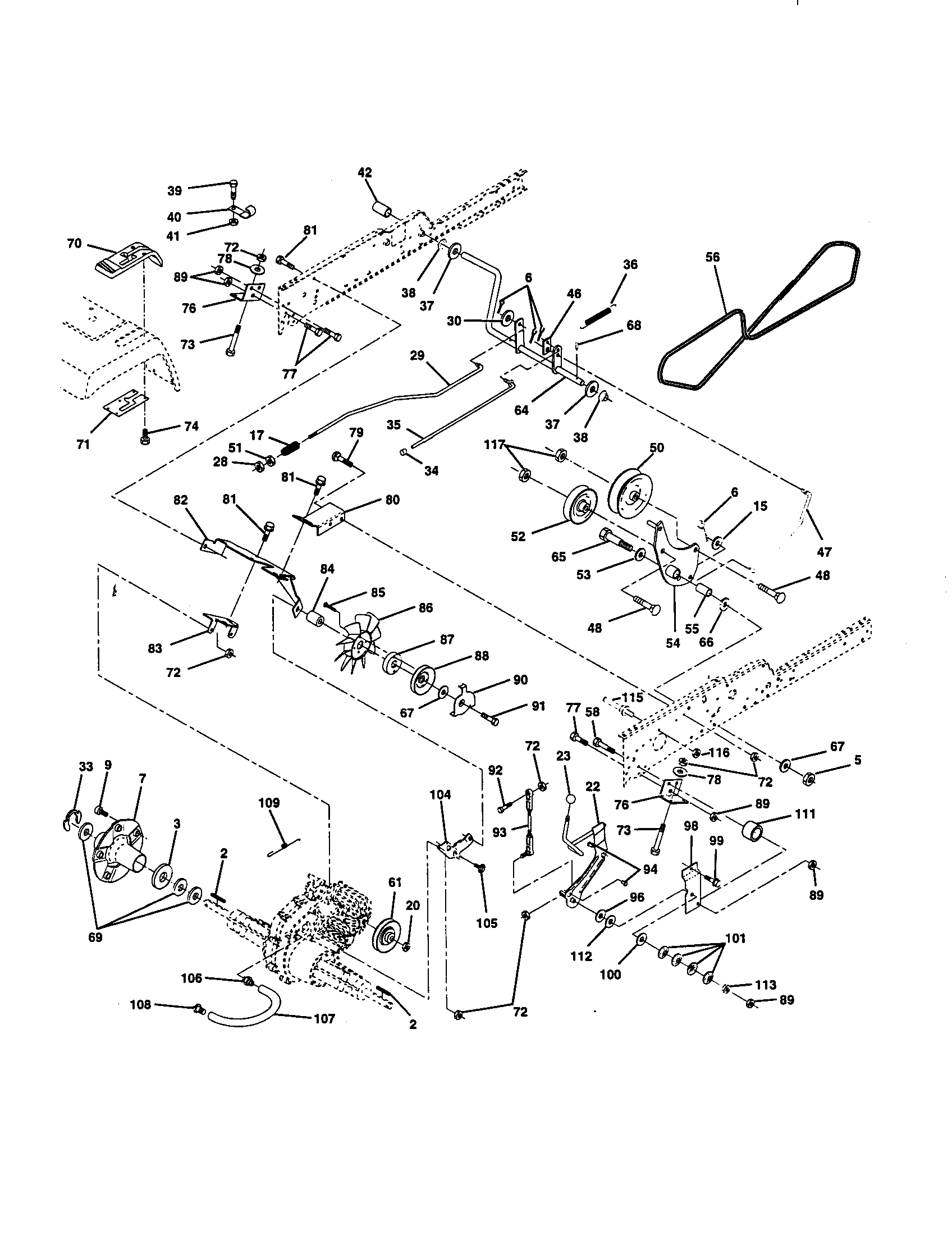 Craftsman 917258873 ground drive diagram