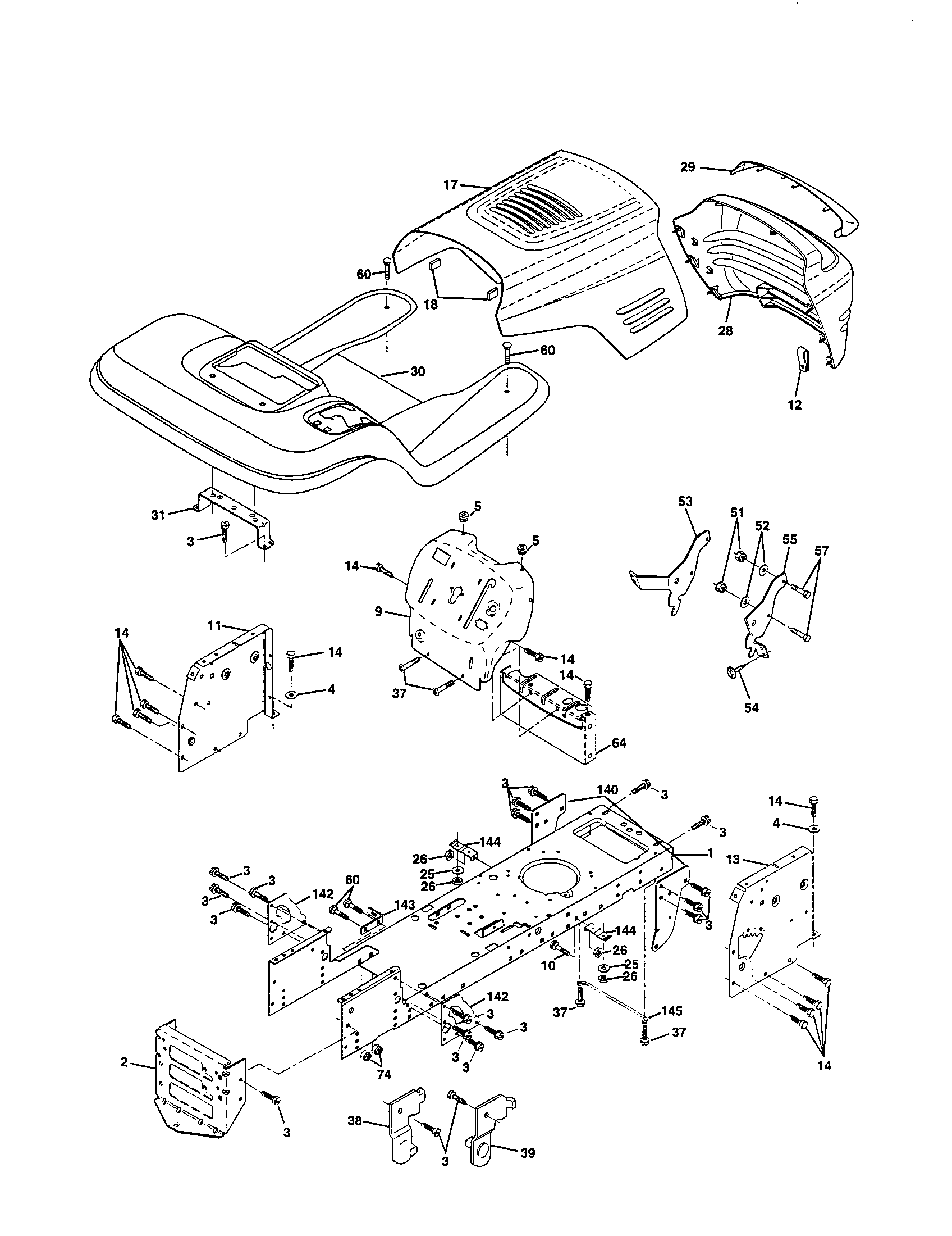 Craftsman 917259830 chassis and enclosures diagram