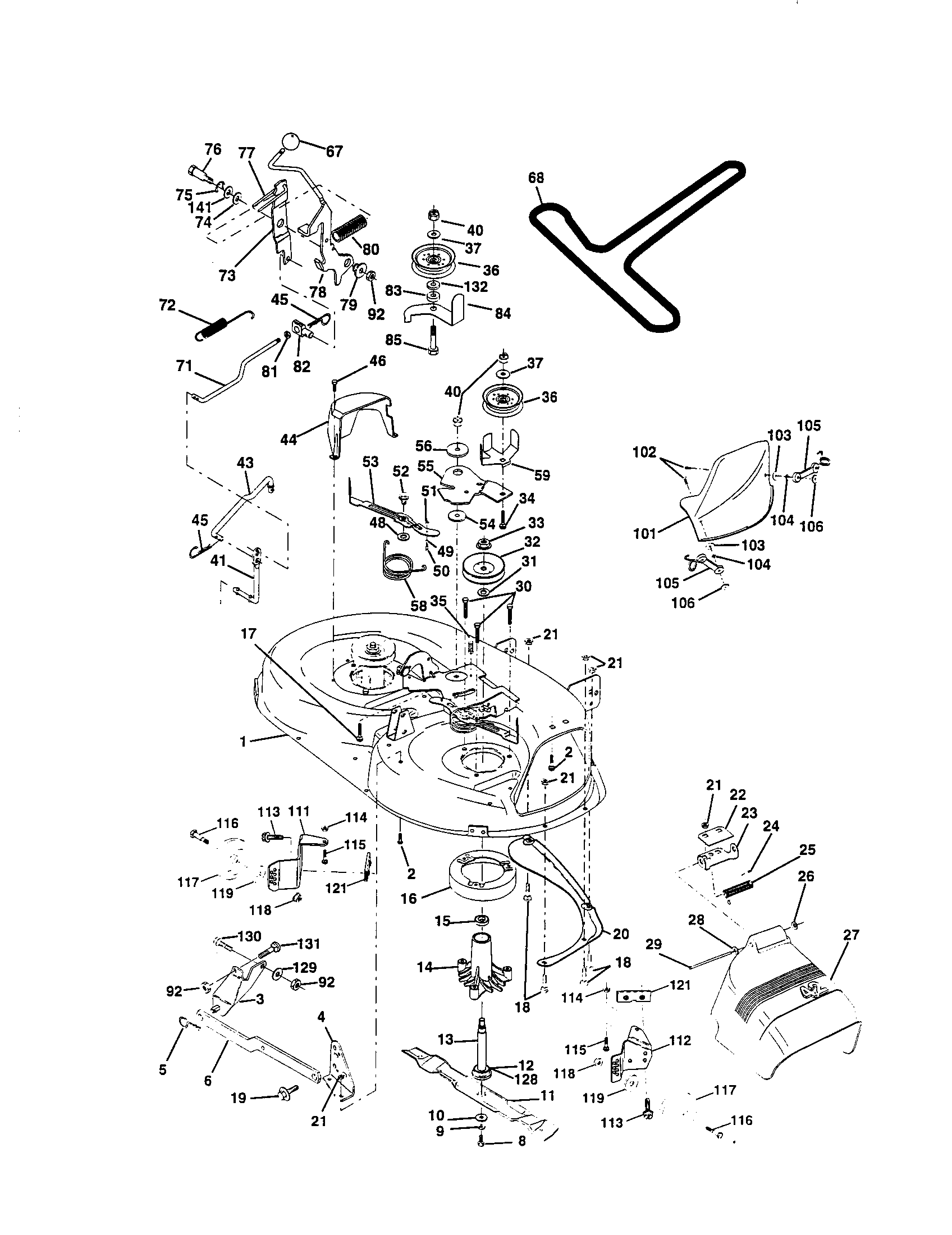 Craftsman 917259830 mower deck diagram