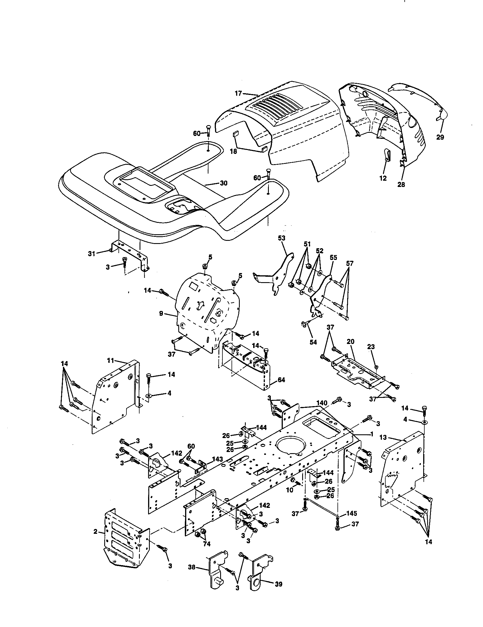 Craftsman 917259820 chassis and enclosures diagram