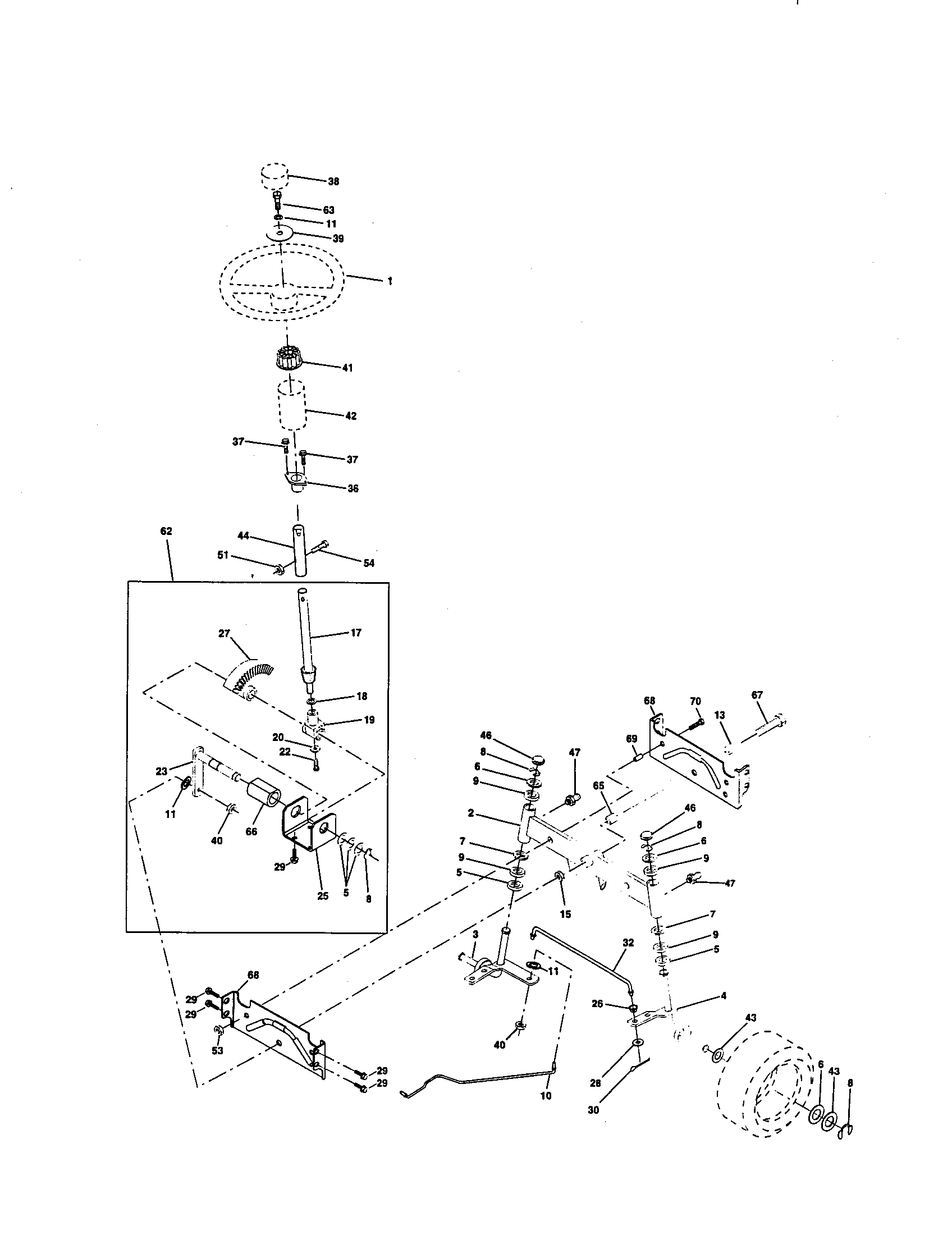 Craftsman 917259820 steering assembly diagram