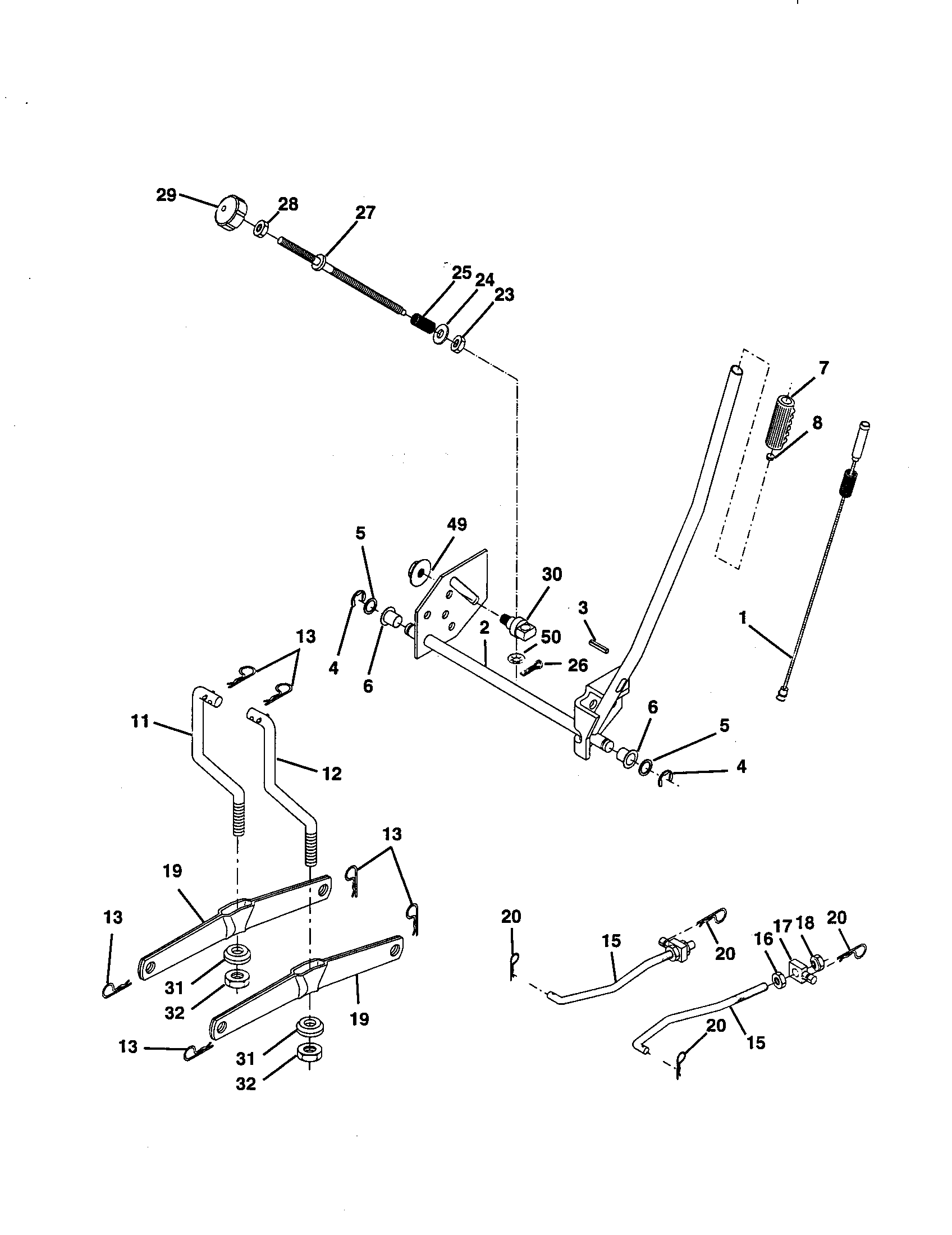 Craftsman 917259820 mower lift diagram