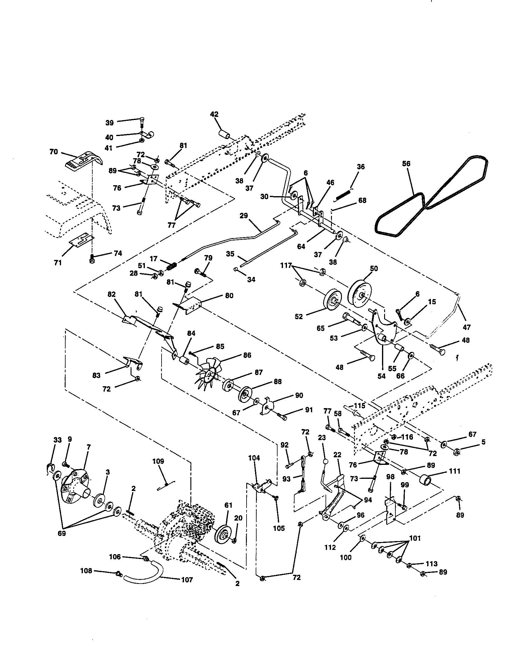Craftsman 917258922 ground drive diagram