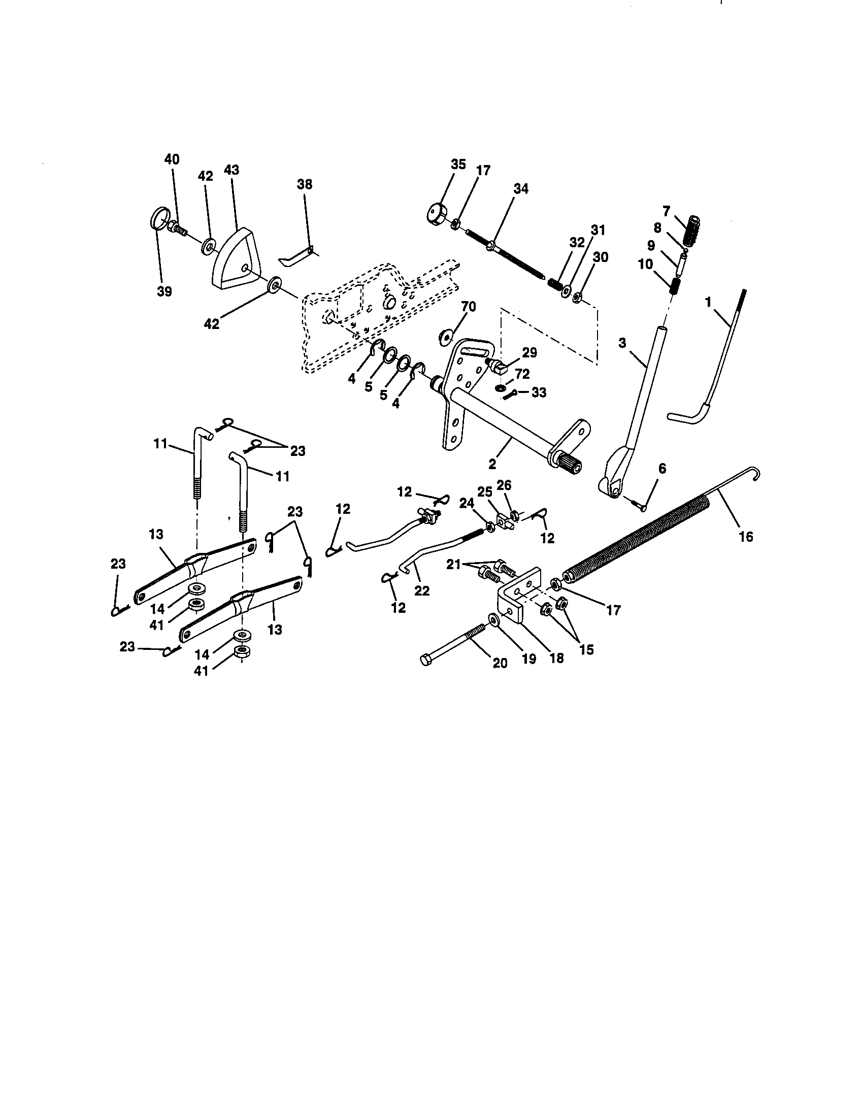 Craftsman 917258922 lift assembly diagram