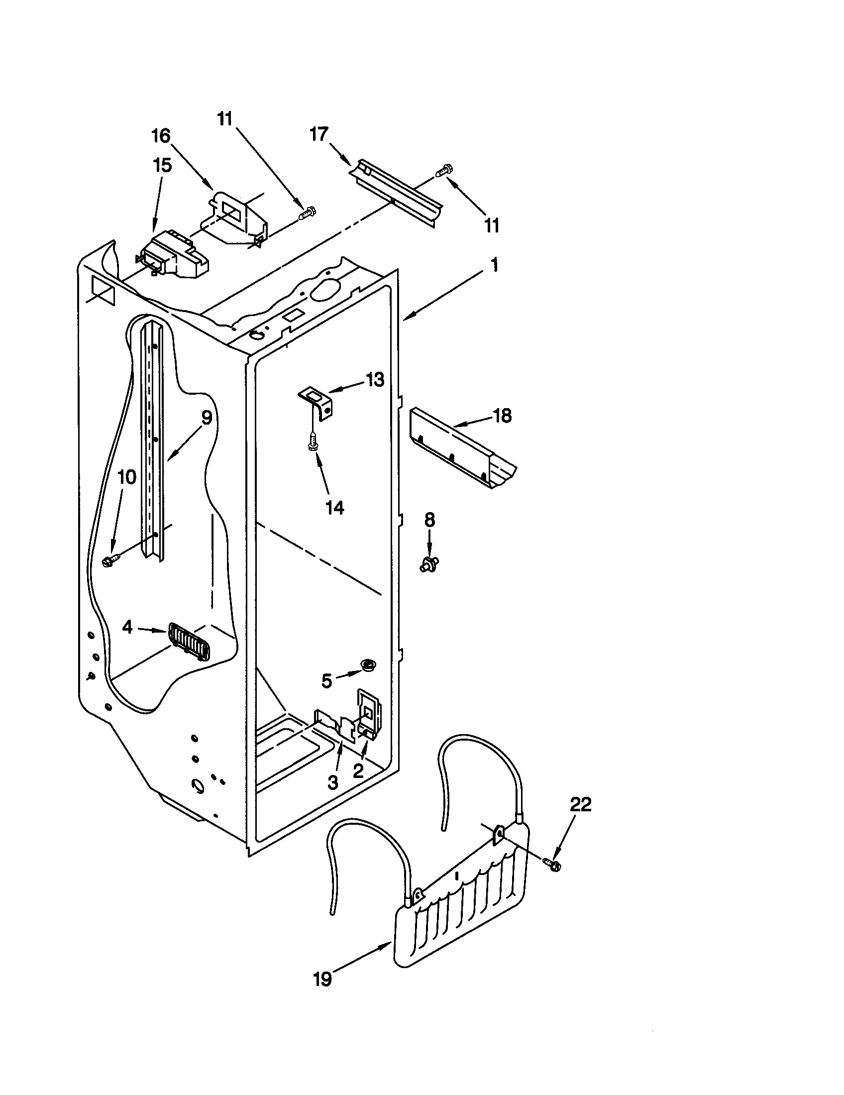 Kenmore 10659045990 refrigerator liner diagram