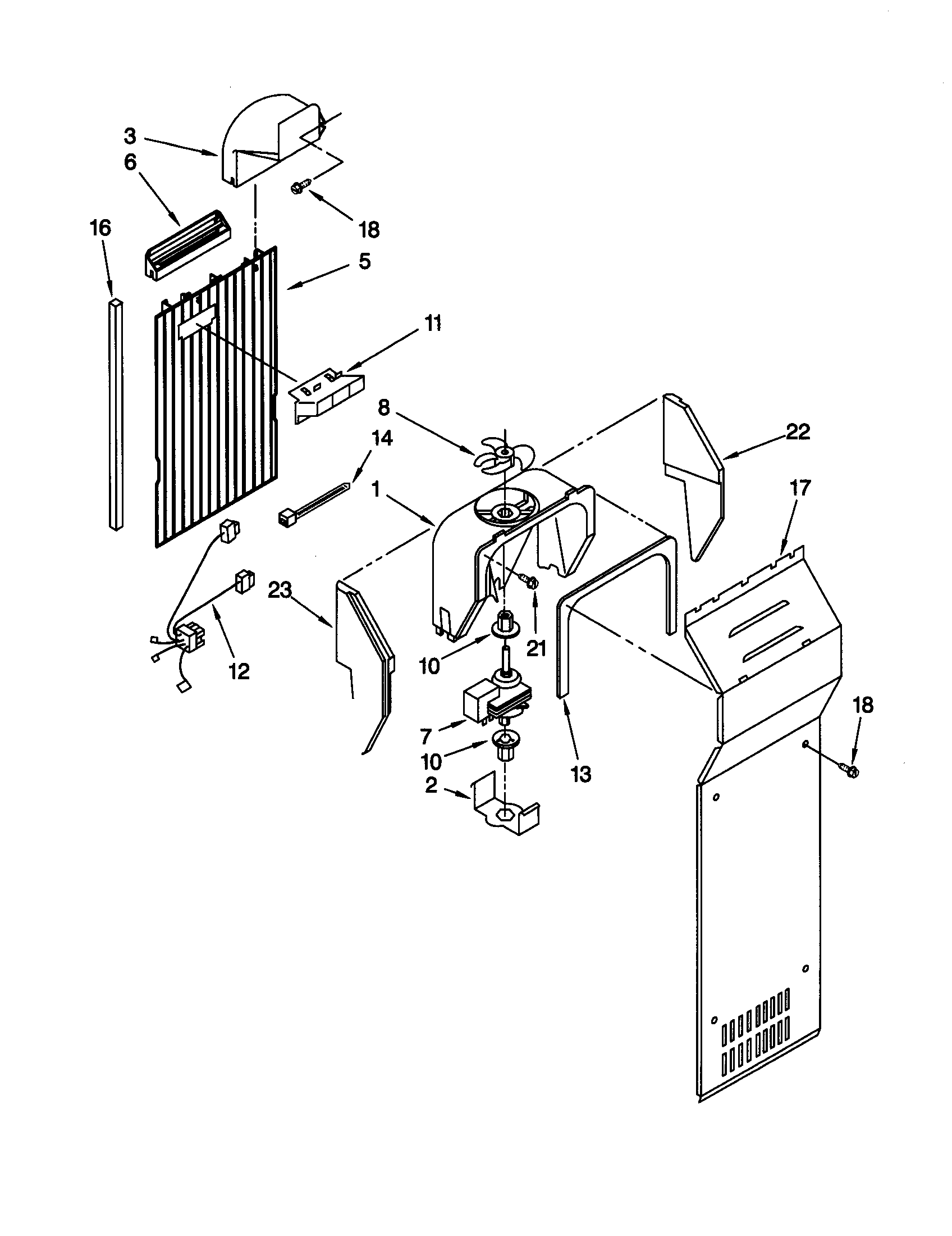 Kenmore 10659045990 air flow diagram