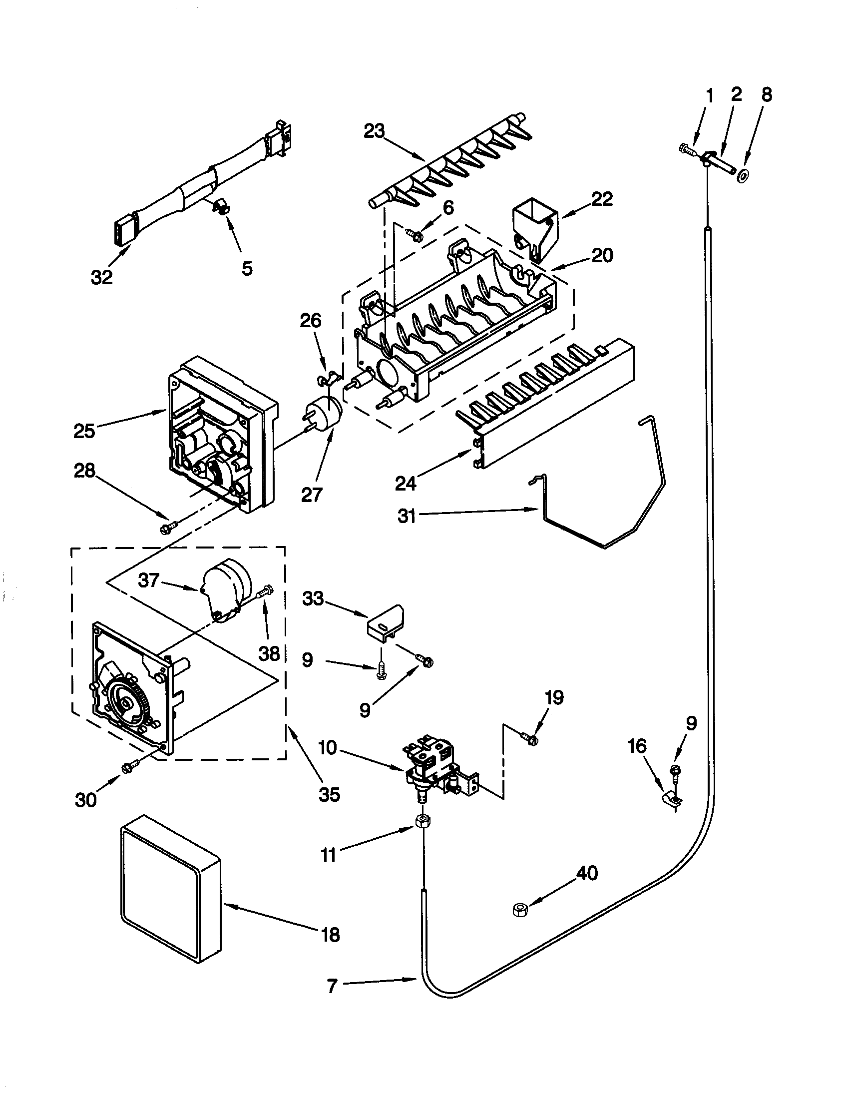Kenmore 10659045990 icemaker diagram