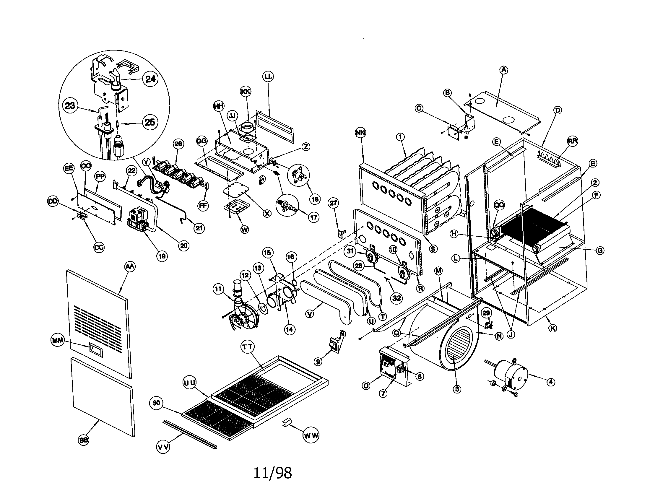 ICP NTVM075GFA1 replacement parts diagram